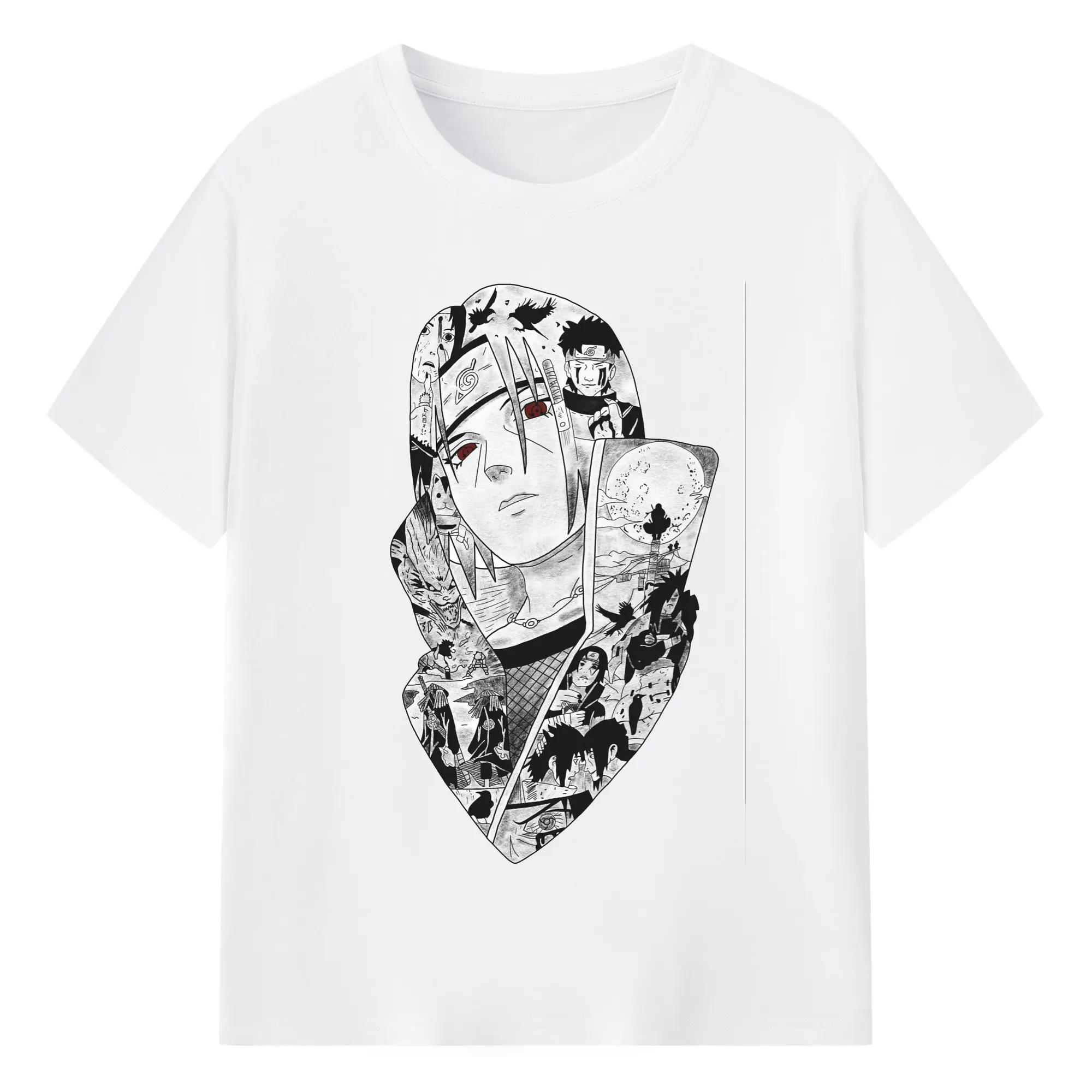 うずまき ナルト 暁 組織メンバー - 綿100％ 半袖Tシャツ ・ フロントプリント ・ 快適 通気性 ・ 日常使い 散歩 スポーツ用