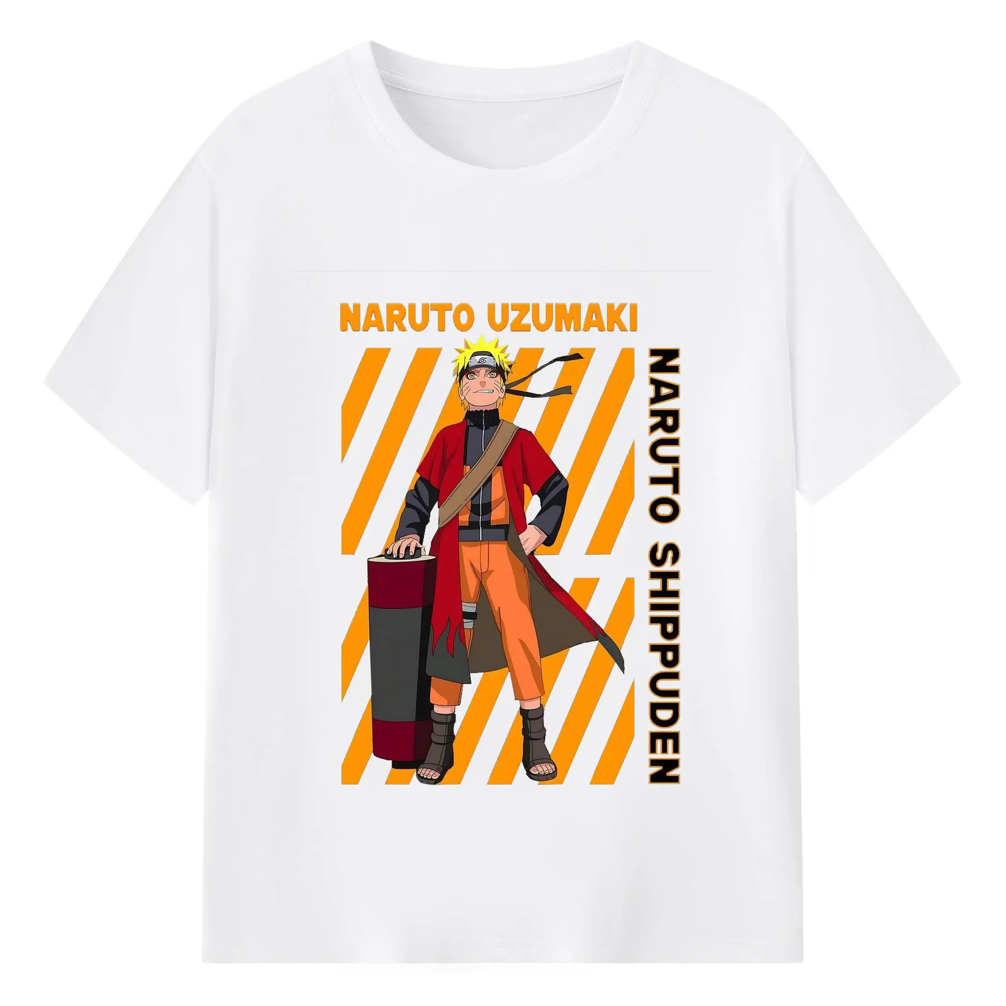 うずまき ナルト ナルト 仙人モード - 綿100％ 半袖Tシャツ ・ フロントプリント ・ 快適 通気性 ・ 日常使い 散歩 スポーツ用