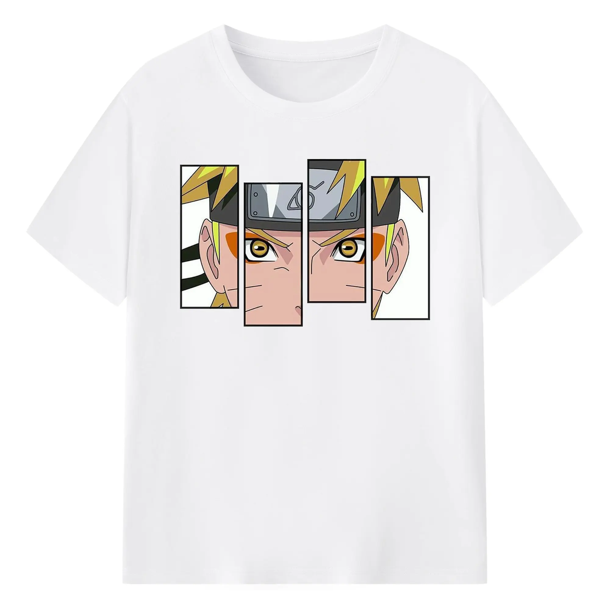 うずまき ナルトナルト 仙人モード - 綿100％ 半袖Tシャツ ・ フロントプリント ・ 快適 通気性 ・ 日常使い 散歩 スポーツ用