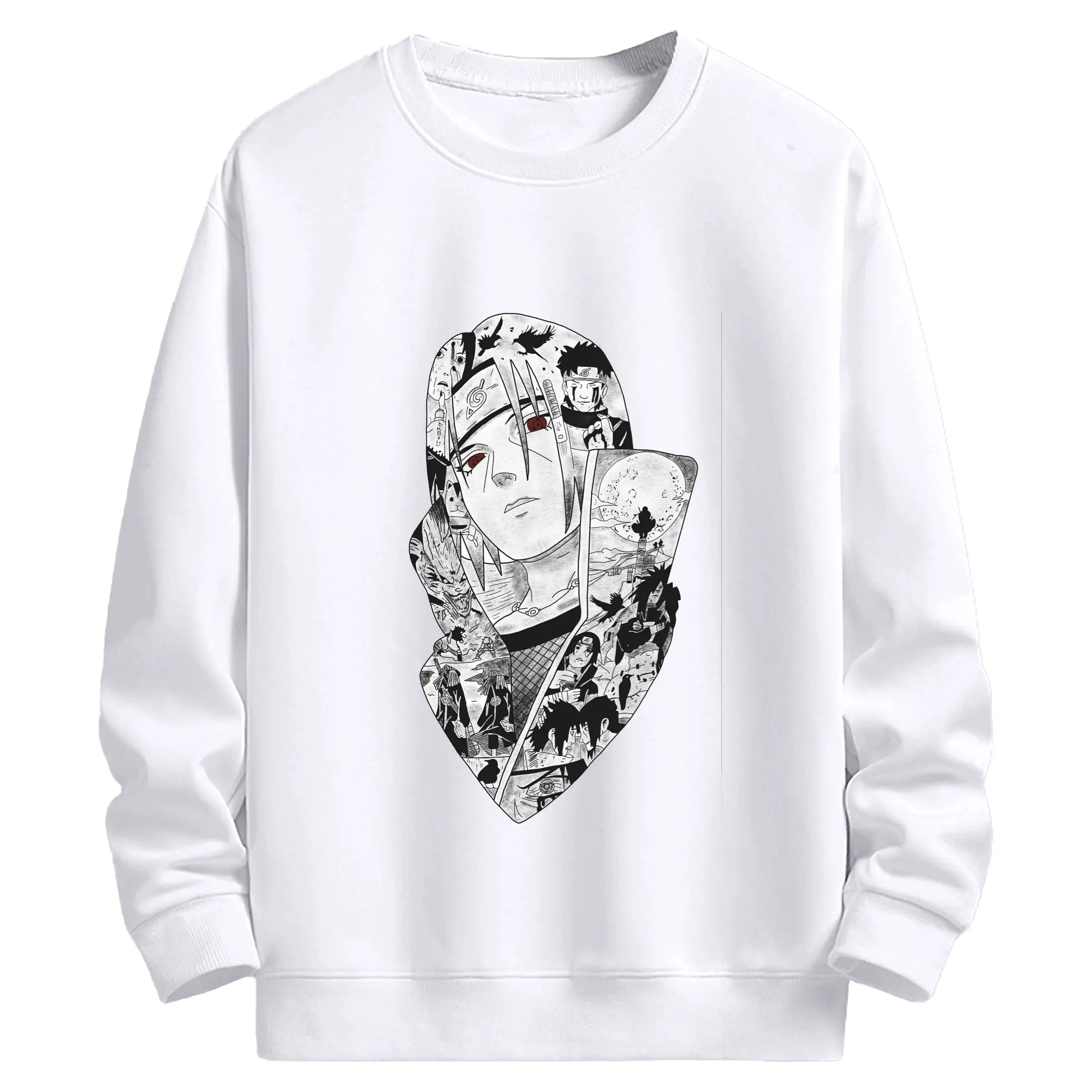 うずまき ナルト 暁 組織メンバー - 高品質 クルーネック スウェット ・ コットン59％ ポリエステル41％ ・ ユニセックス 長袖 トレーナー ・ カジュアル デイリー スポーツ 散歩用