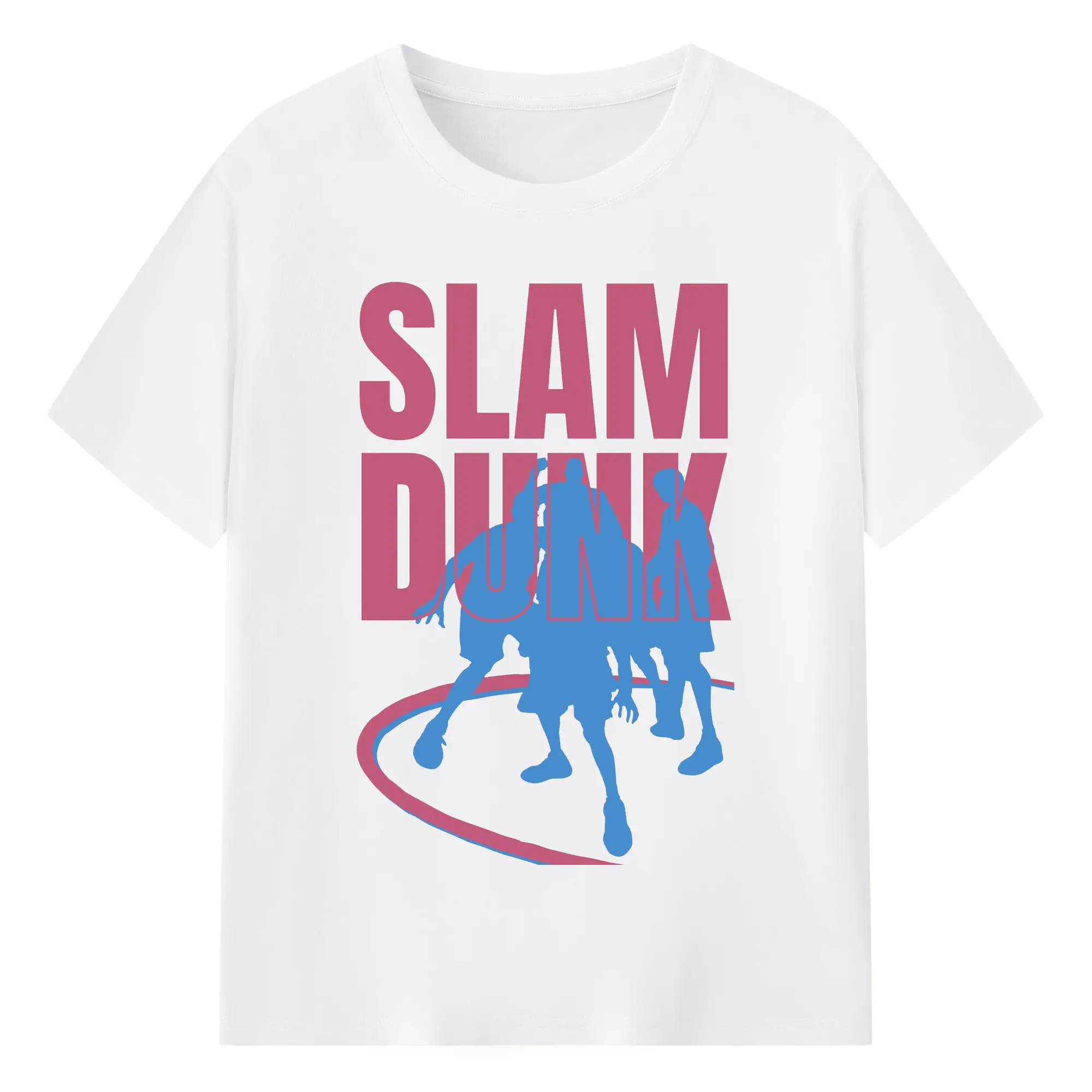 スラムダンク - 綿100％ 半袖Tシャツ ・ フロントプリント ・ 快適 通気性 ・ 日常使い 散歩 スポーツ用