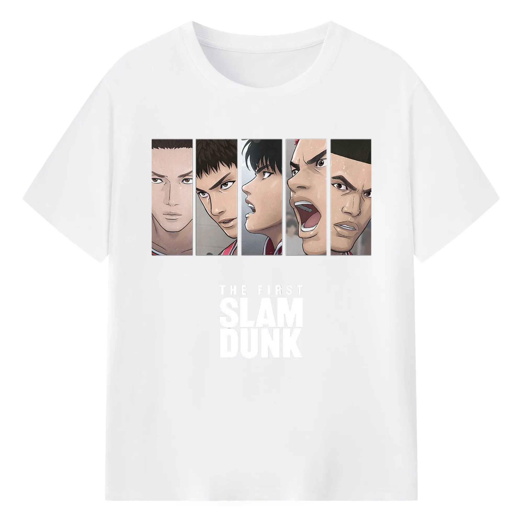 スラムダンク 映画 名シーン再現 - 綿100％ 半袖Tシャツ ・ フロントプリント ・ 快適 通気性 ・ 日常使い 散歩 スポーツ用