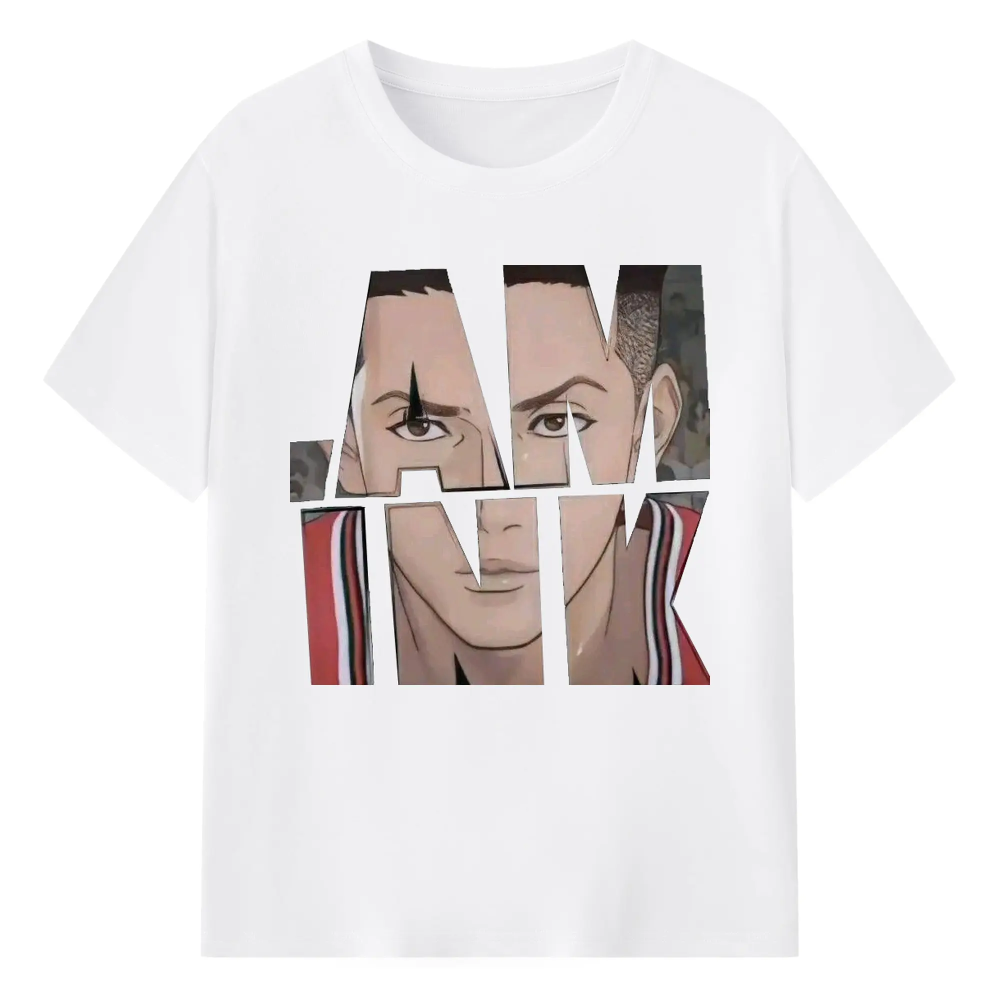 スラムダンク映画 宮城リョータ - 綿100％ 半袖Tシャツ ・ フロントプリント ・ 快適 通気性 ・ 日常使い 散歩 スポーツ用