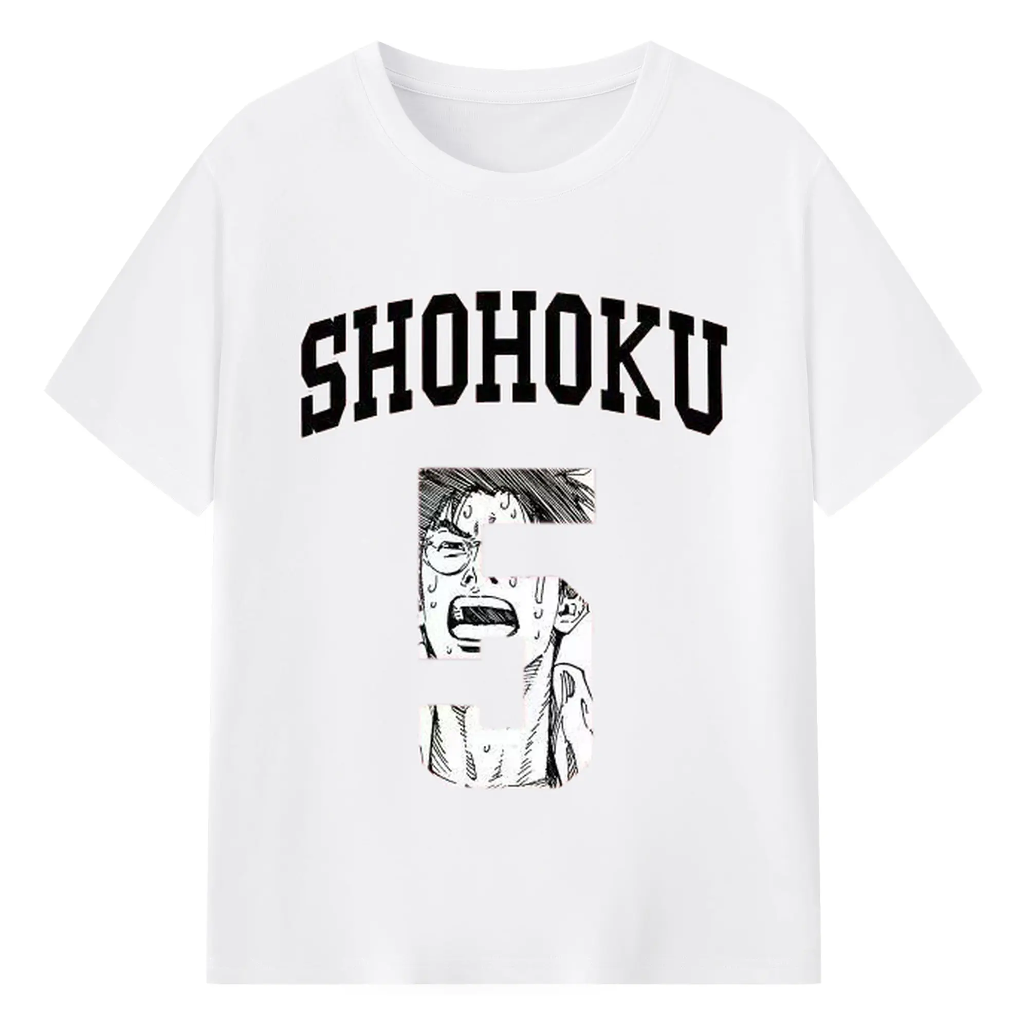 スラムダンクマンガ 木暮公延 - 綿100％ 半袖Tシャツ ・ フロントプリント ・ 快適 通気性 ・ 日常使い 散歩 スポーツ用