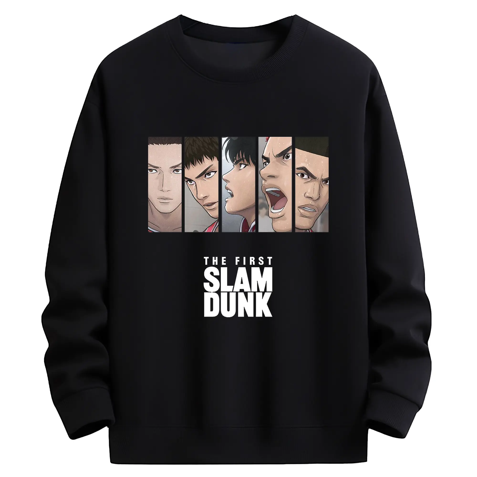 スラムダンク 映画 名シーン再現 - 高品質 クルーネック スウェット ・ コットン59％ ポリエステル41％ ・ ユニセックス 長袖 トレーナー ・ カジュアル デイリー スポーツ 散歩用