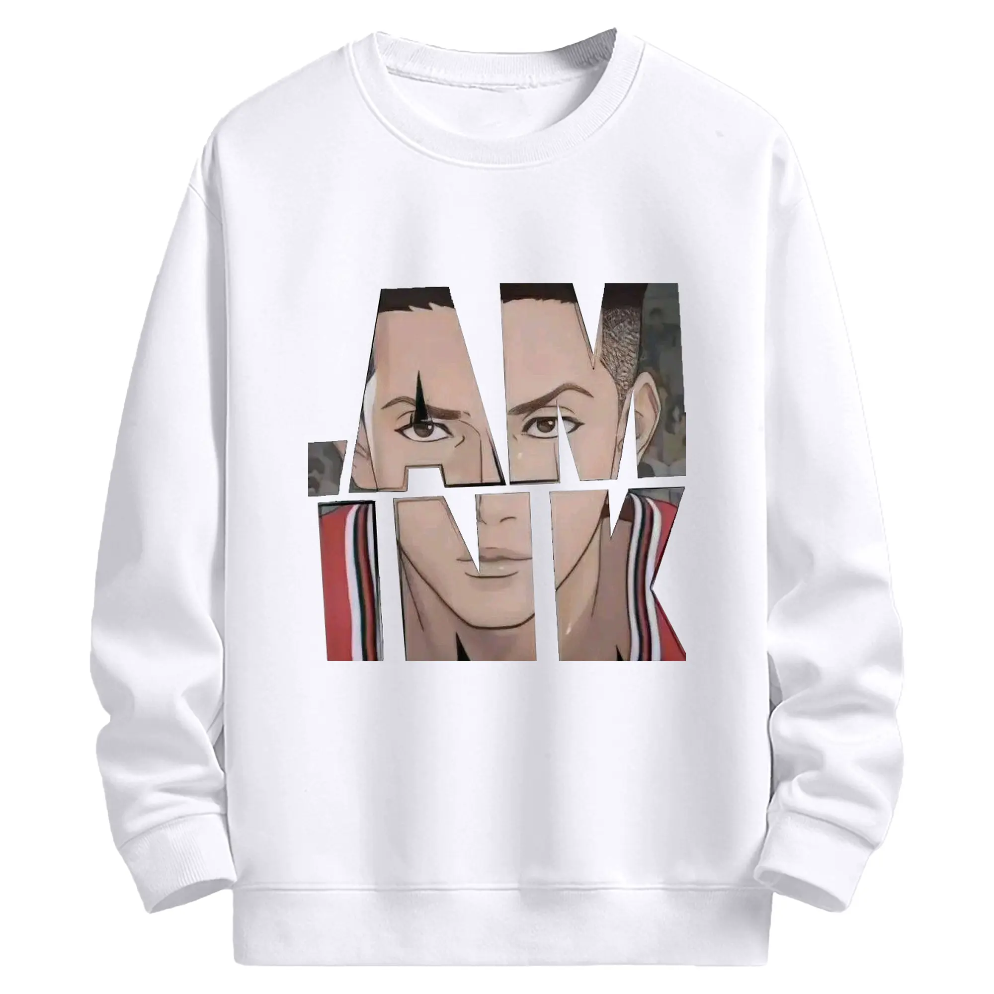 スラムダンク映画 宮城リョータ - 高品質 クルーネック スウェット ・ コットン59％ ポリエステル41％ ・ ユニセックス 長袖 トレーナー ・ カジュアル デイリー スポーツ 散歩用