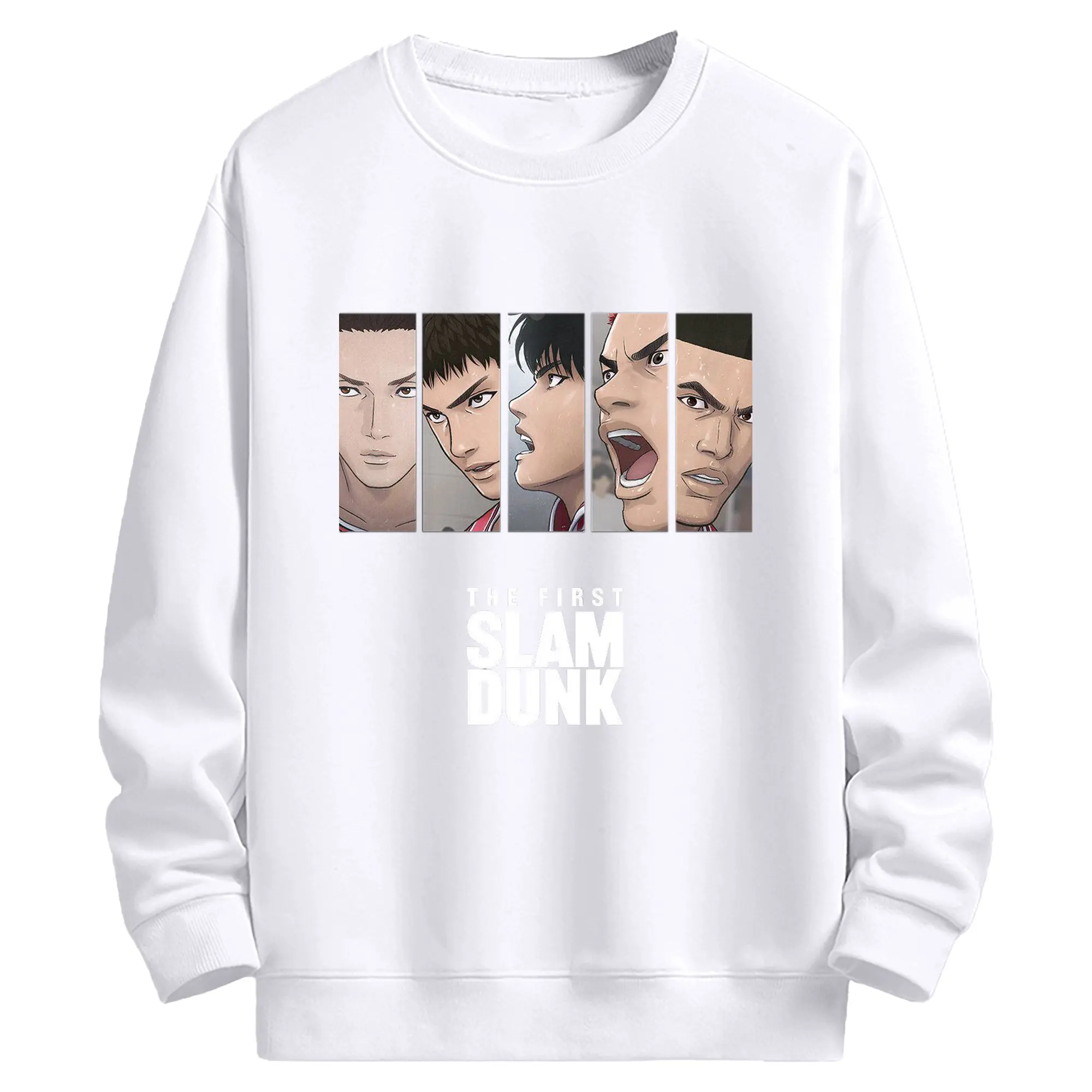 スラムダンク 映画 名シーン再現 - 高品質 クルーネック スウェット ・ コットン59％ ポリエステル41％ ・ ユニセックス 長袖 トレーナー ・ カジュアル デイリー スポーツ 散歩用