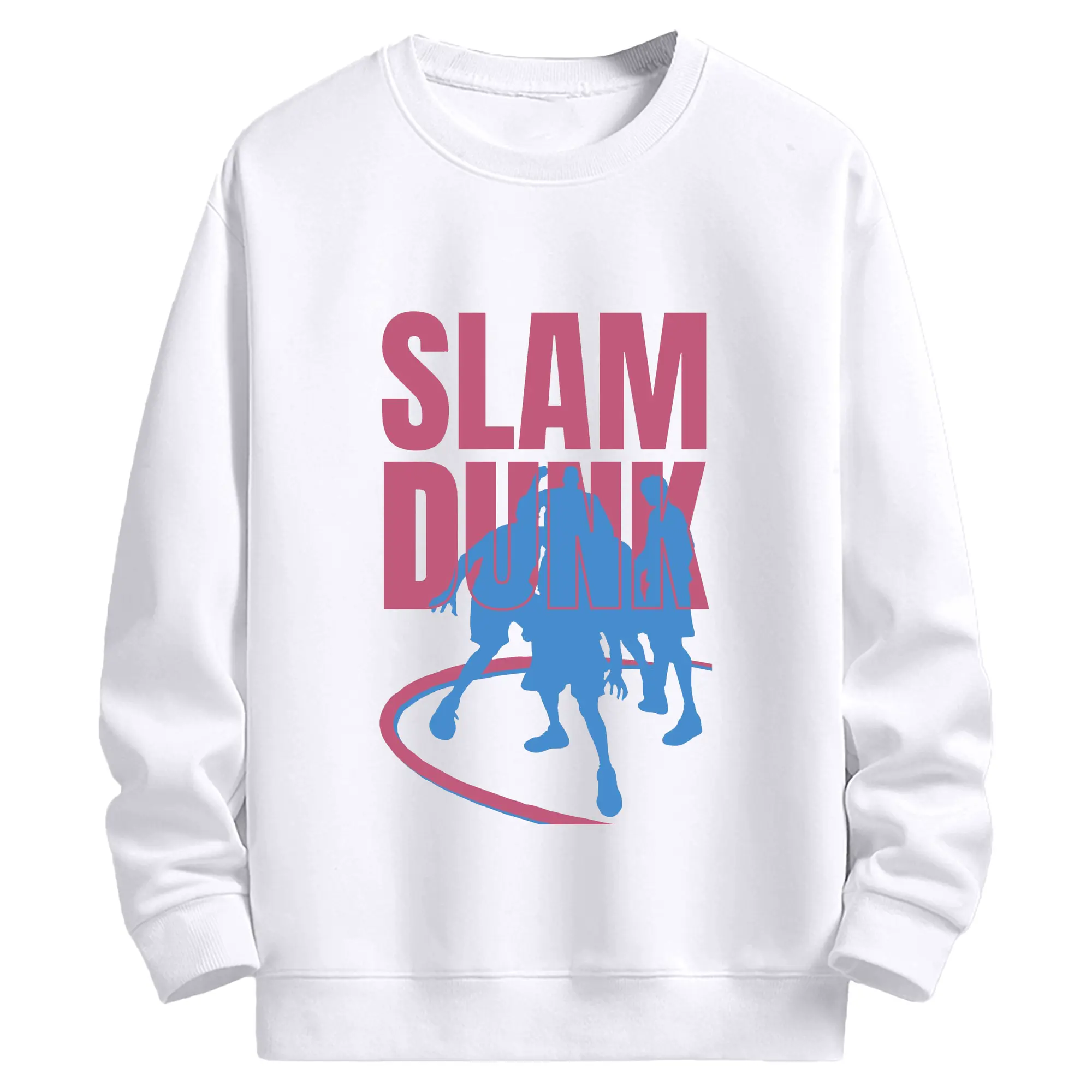 スラムダンク - 高品質 クルーネック スウェット ・ コットン59％ ポリエステル41％ ・ ユニセックス 長袖 トレーナー ・ カジュアル デイリー スポーツ 散歩用