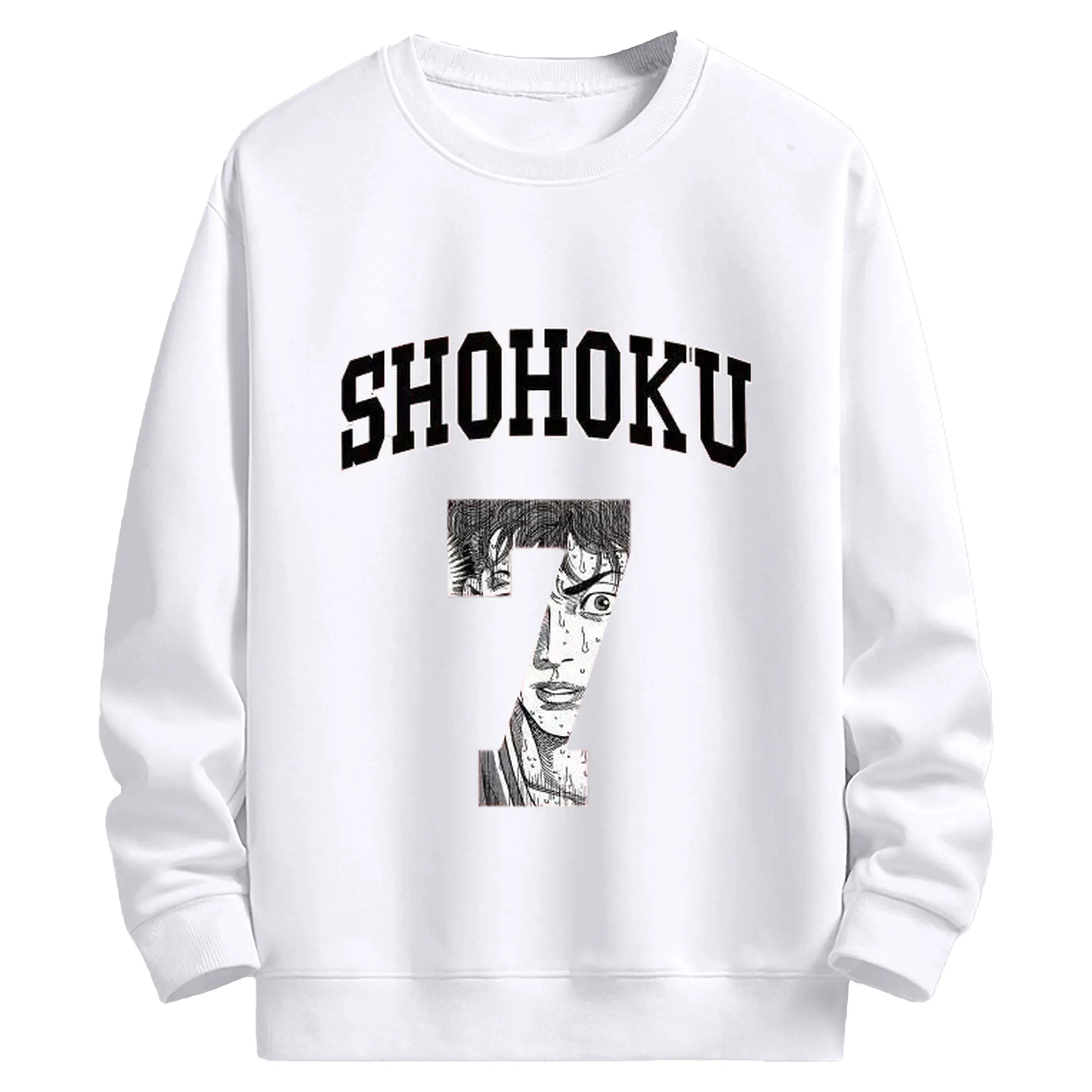 スラムダンク マンガ　宮城 宮城リョータ　 - 高品質 クルーネック スウェット ・ コットン59％ ポリエステル41％ ・ ユニセックス 長袖 トレーナー ・ カジュアル デイリー スポーツ 散歩用