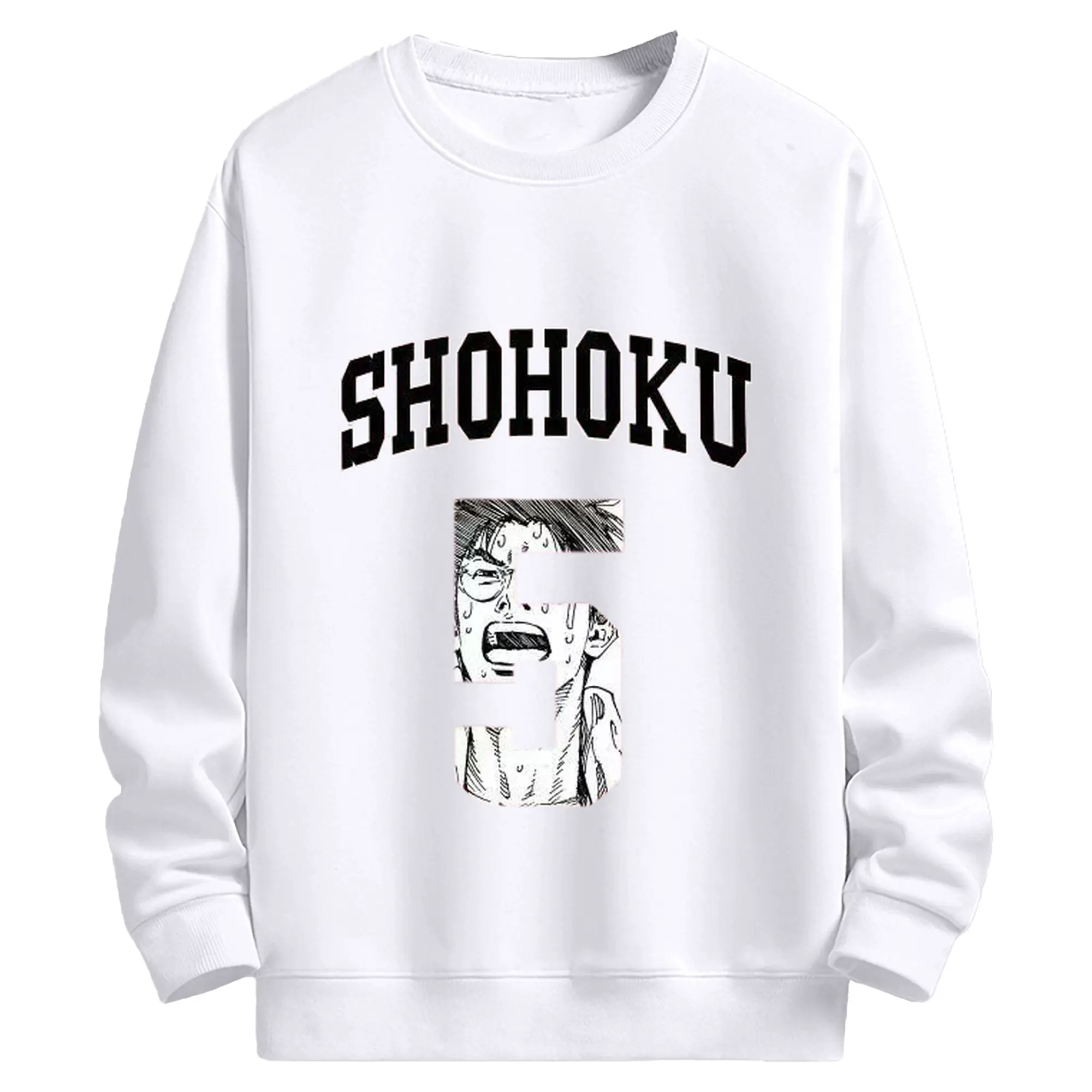 スラムダンクマンガ 木暮公延 - 高品質 クルーネック スウェット ・ コットン59％ ポリエステル41％ ・ ユニセックス 長袖 トレーナー ・ カジュアル デイリー スポーツ 散歩用