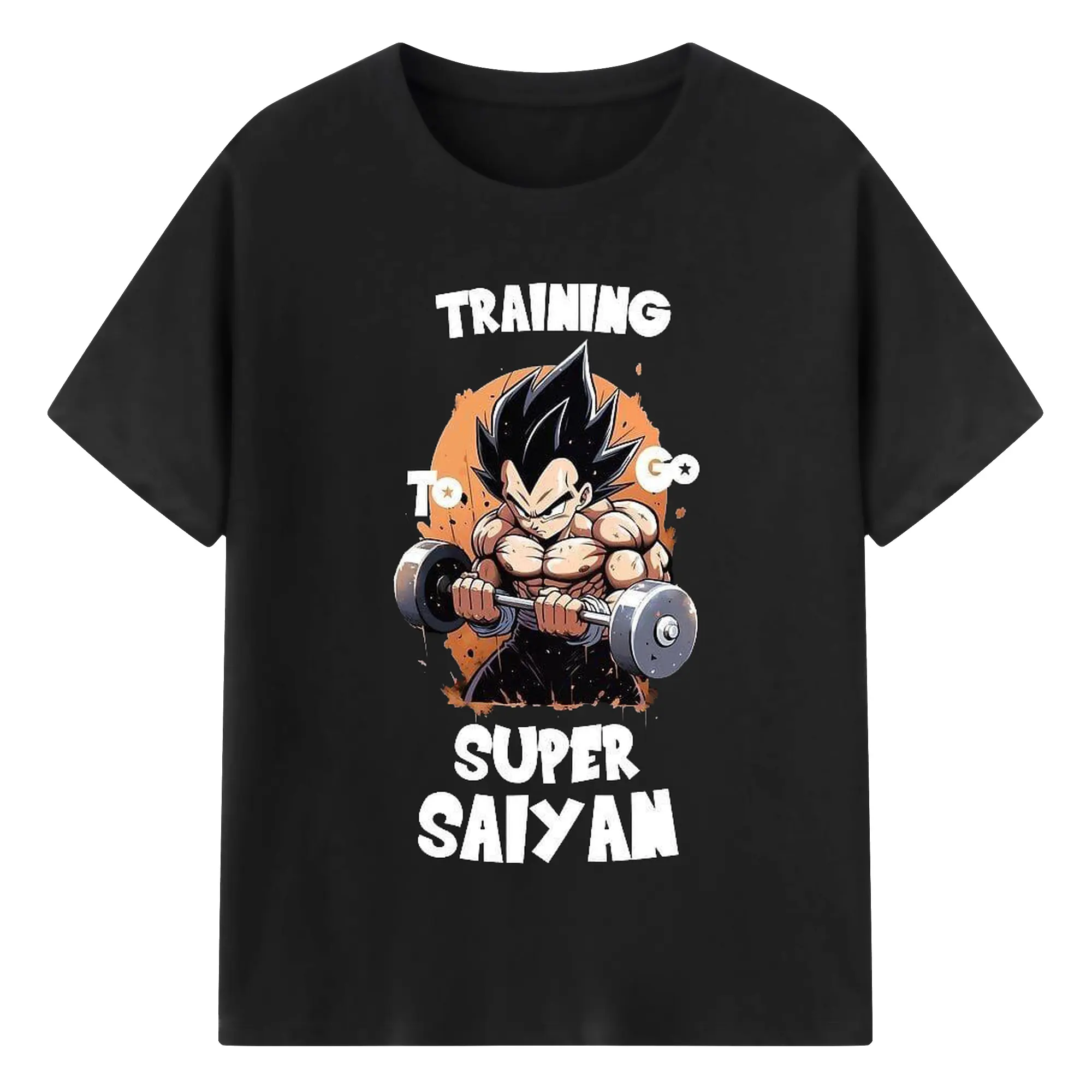 ドラゴンボール ベジータGYM トレーニング特別限定 - 綿100％ 半袖Tシャツ ・ フロントプリント ・ 快適 通気性 ・ 日常使い 散歩 スポーツ用