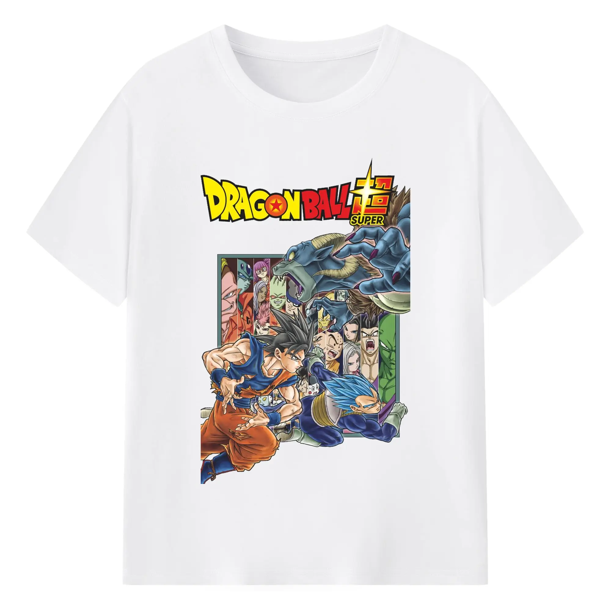 ドラゴンボール 超サイヤ人 - 綿100％ 半袖Tシャツ ・ フロントプリント ・ 快適 通気性 ・ 日常使い 散歩 スポーツ用