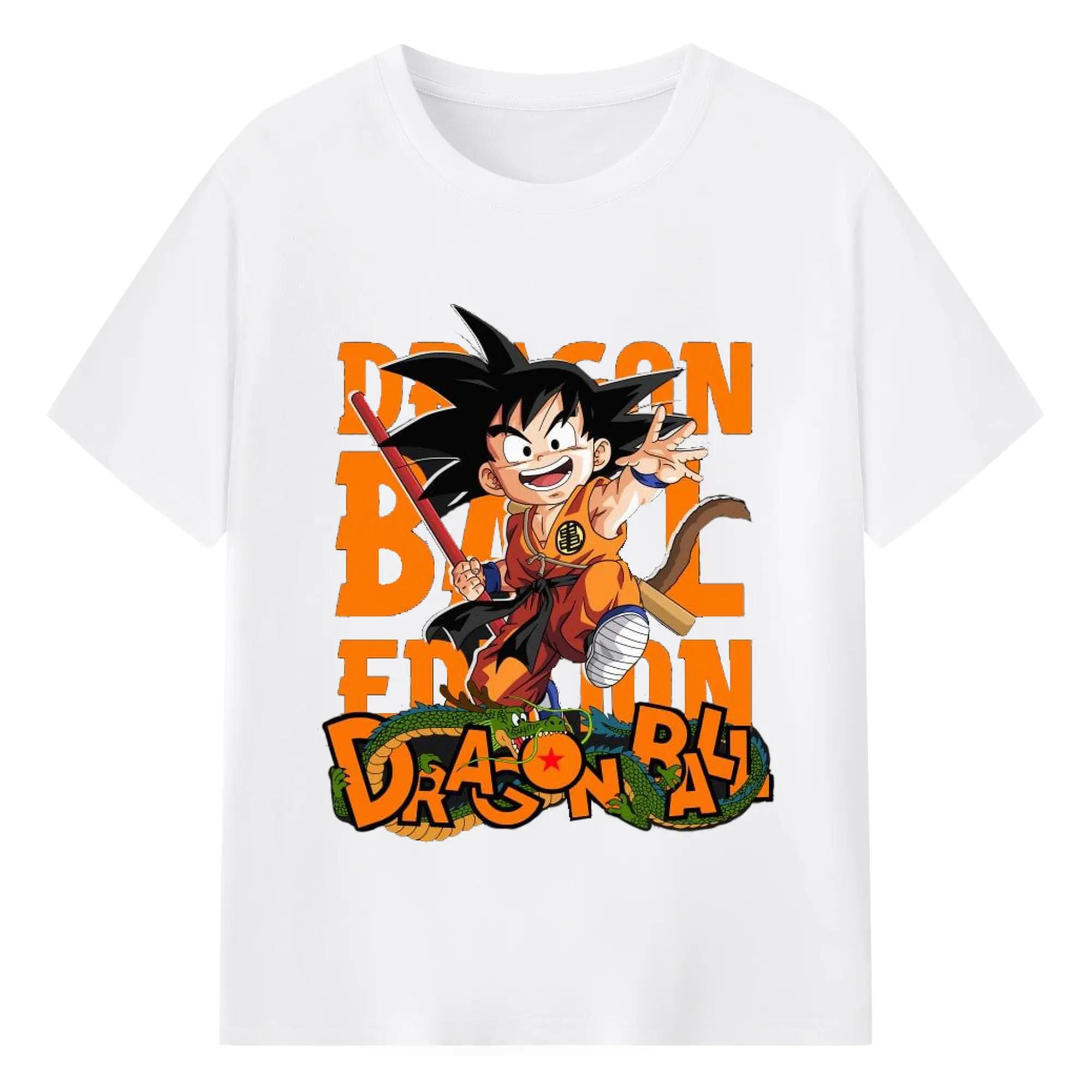 ドラゴンボール DRAGON BALL 孫悟空 - 綿100％ 半袖Tシャツ ・ フロントプリント ・ 快適 通気性 ・ 日常使い 散歩 スポーツ用