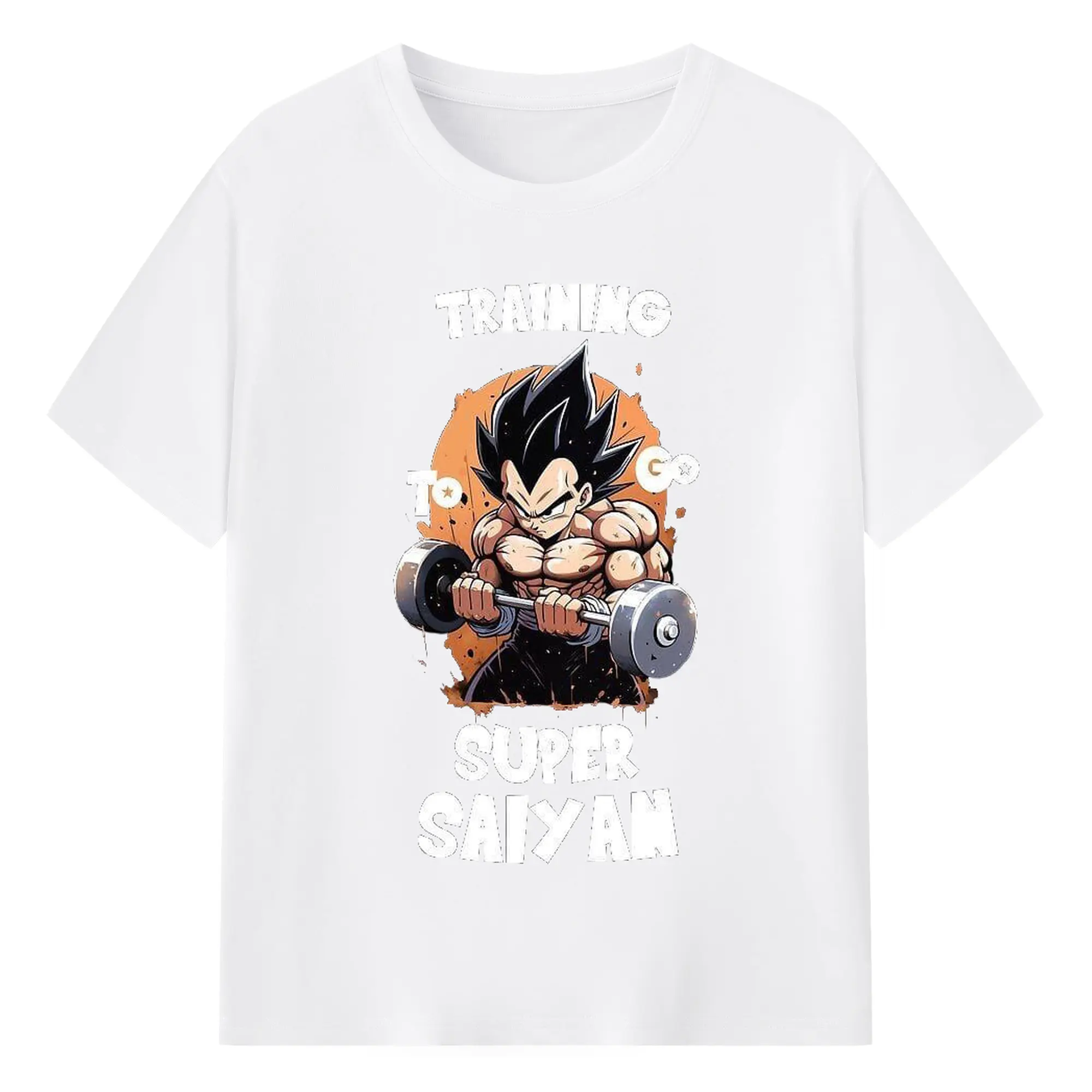ドラゴンボール ベジータGYM トレーニング特別限定 - 綿100％ 半袖Tシャツ ・ フロントプリント ・ 快適 通気性 ・ 日常使い 散歩 スポーツ用
