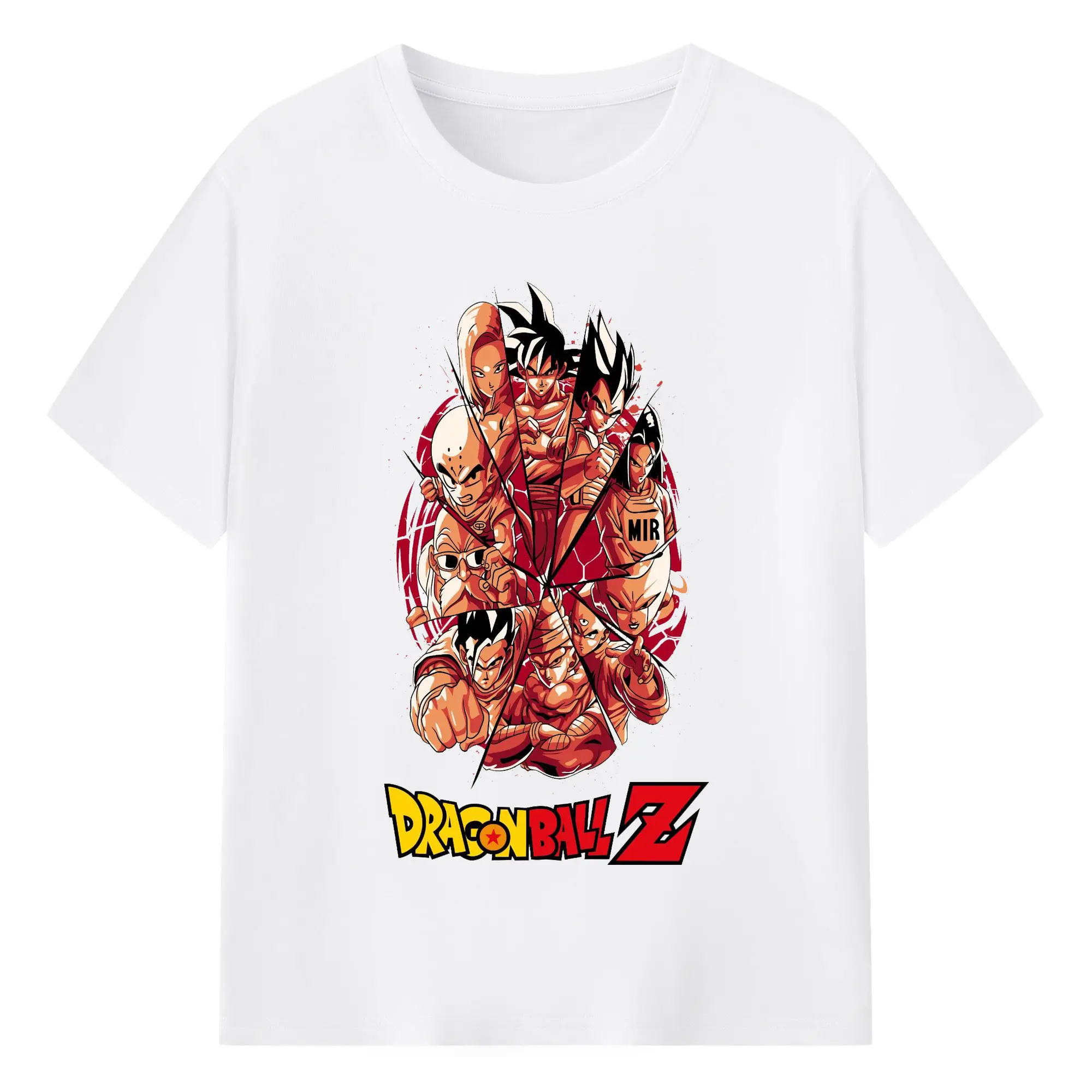 ドラゴンボール 超サイヤ人 - 綿100％ 半袖Tシャツ ・ フロントプリント ・ 快適 通気性 ・ 日常使い 散歩 スポーツ用