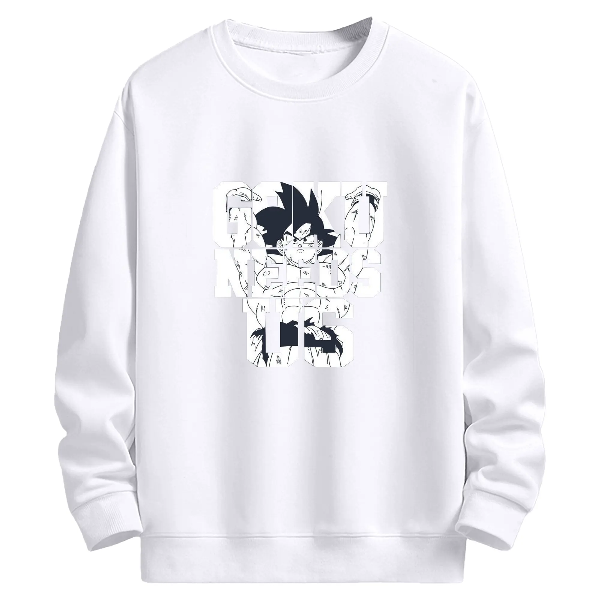 ドラゴンボール 孫悟空 元気玉 - 高品質 クルーネック スウェット ・ コットン59％ ポリエステル41％ ・ ユニセックス 長袖 トレーナー ・ カジュアル デイリー スポーツ 散歩用