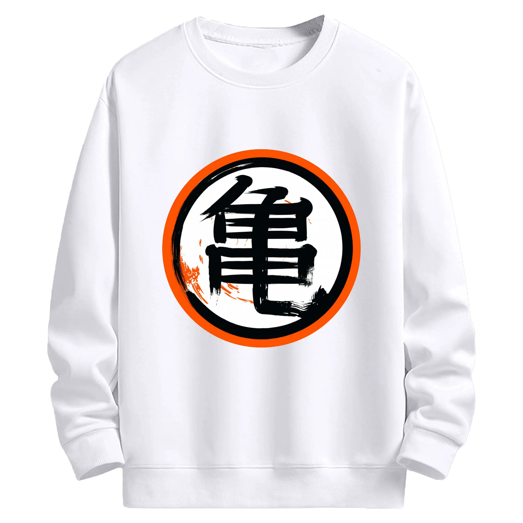 ドラゴンボール 亀仙流 シンプルロゴ - 高品質 クルーネック スウェット ・ コットン59％ ポリエステル41％ ・ ユニセックス 長袖 トレーナー ・ カジュアル デイリー スポーツ 散歩用