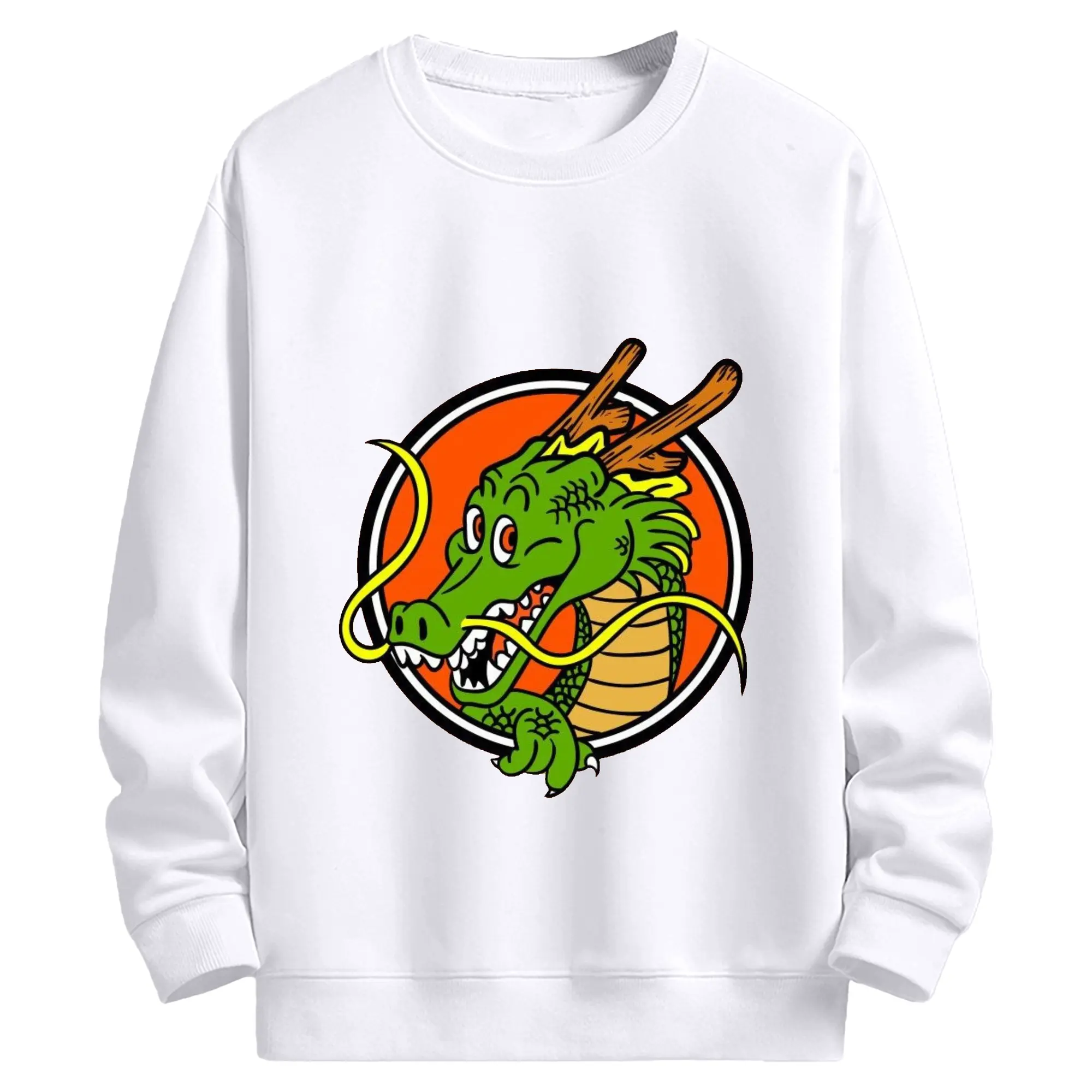 ドラゴンボール DRAGON BALL シェンロン - 高品質 クルーネック スウェット ・ コットン59％ ポリエステル41％ ・ ユニセックス 長袖 トレーナー ・ カジュアル デイリー スポーツ 散歩用