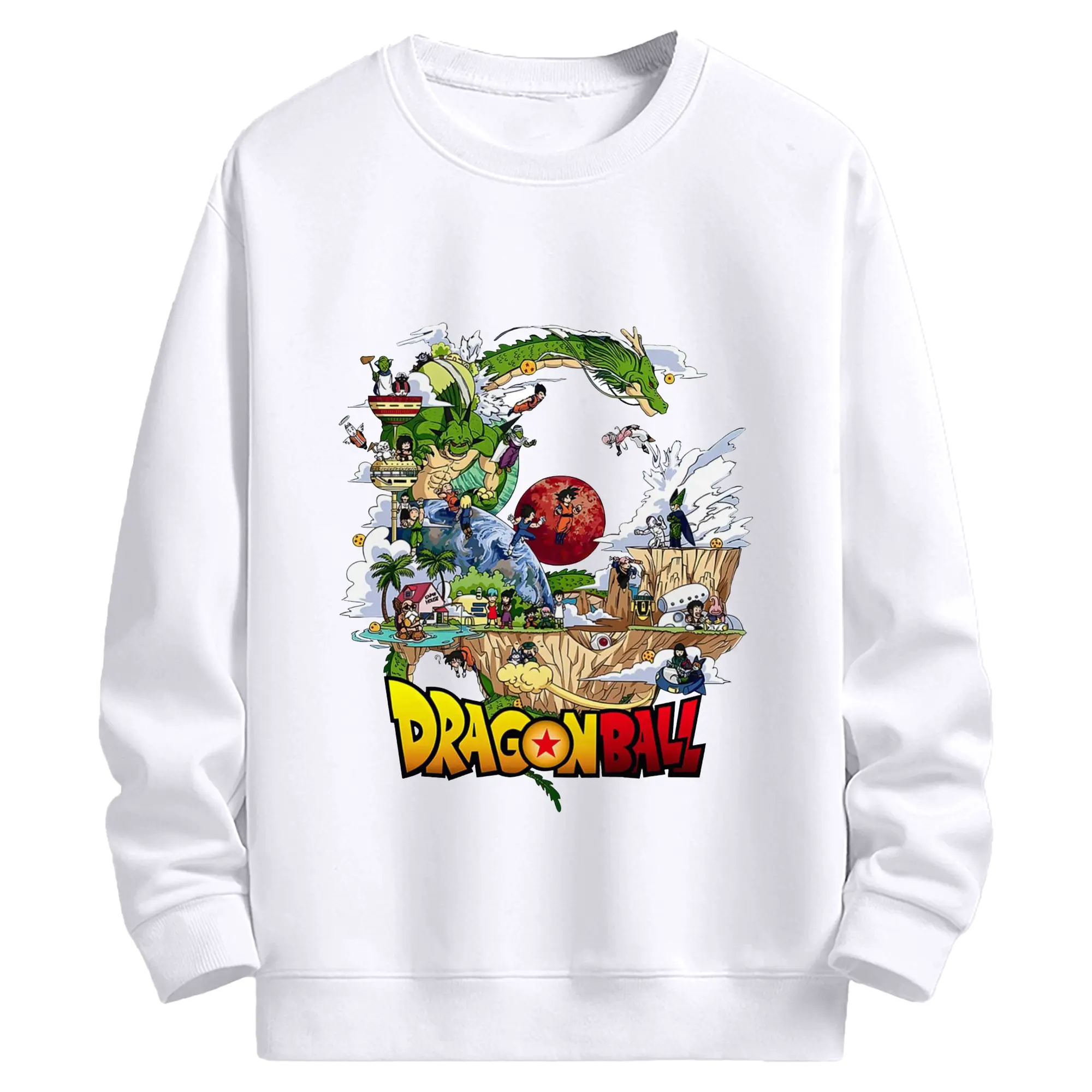 ドラゴンボール DRAGON BALL名場面 - 高品質 クルーネック スウェット ・ コットン59％ ポリエステル41％ ・ ユニセックス 長袖 トレーナー ・ カジュアル デイリー スポーツ 散歩用