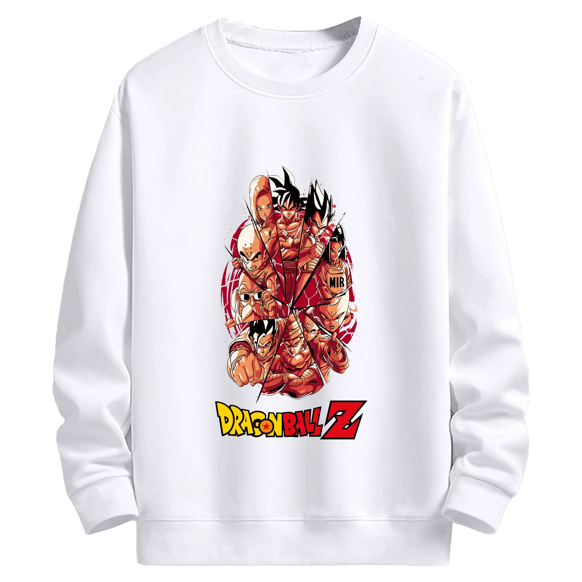 ドラゴンボール 超サイヤ人 - 高品質 クルーネック スウェット ・ コットン59％ ポリエステル41％ ・ ユニセックス 長袖 トレーナー ・ カジュアル デイリー スポーツ 散歩用