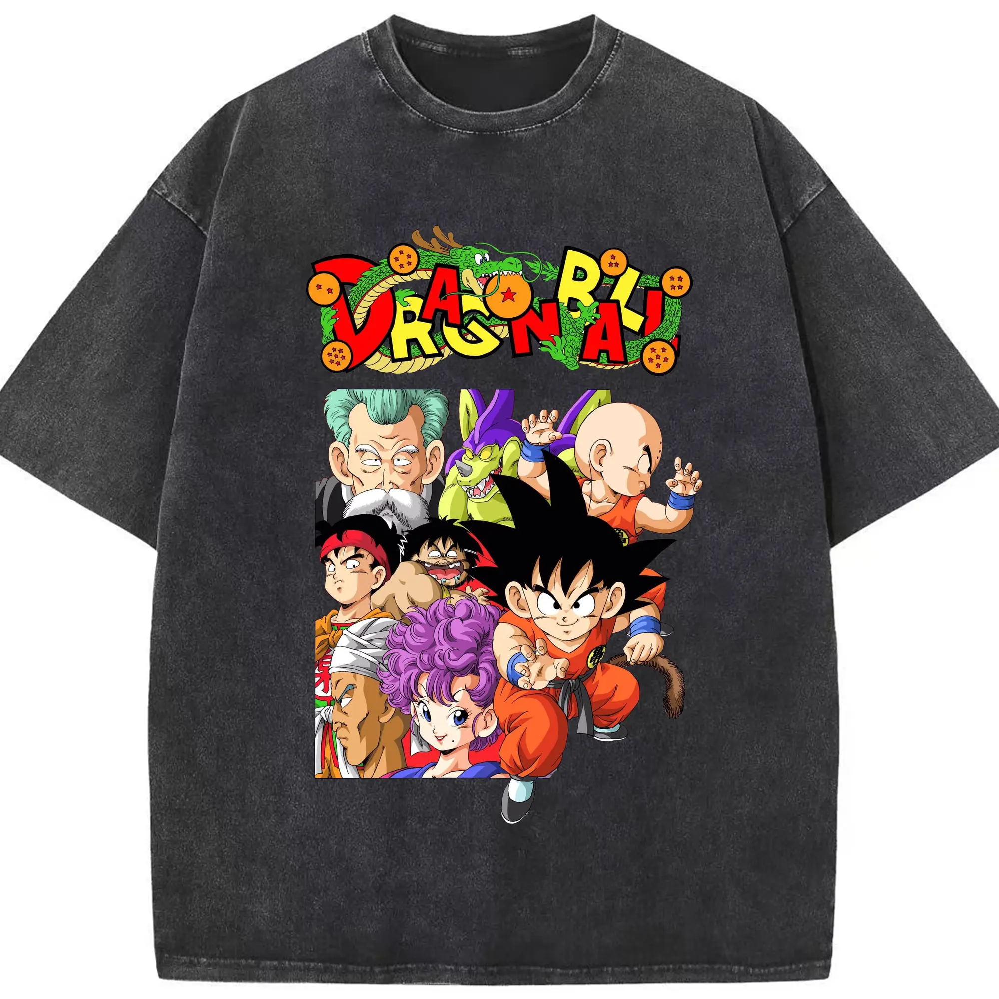 ドラゴンボール DRAGON BALL 天下一武道会 - 綿100％ ヴィンテージ風 半袖Tシャツ ・ フロントプリント ・ 柔らか肌触り ・ 通気性 快適 ・ スポーツ カジュアル 外出用