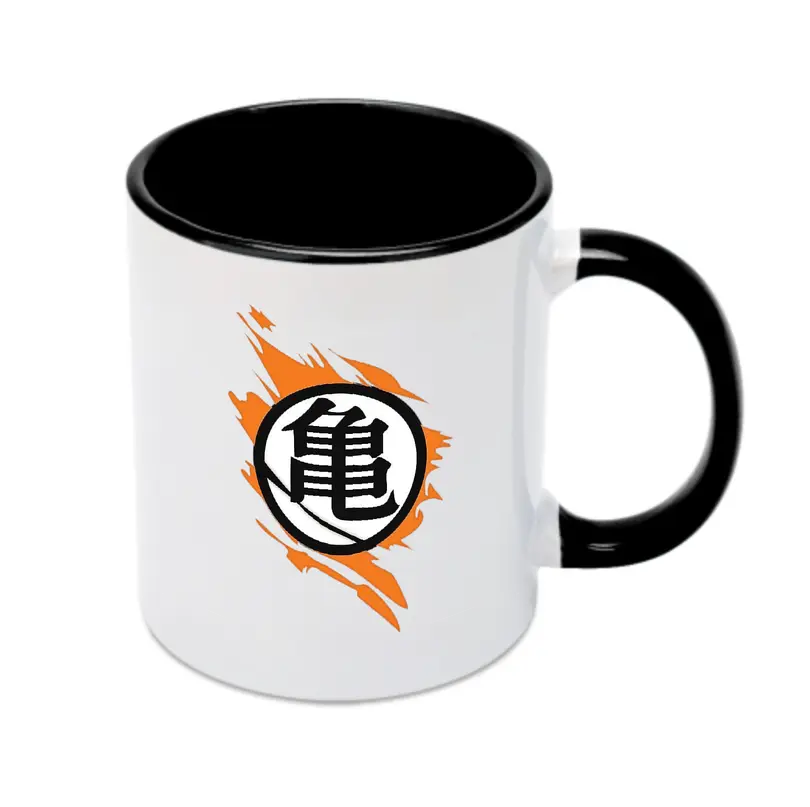 ドラゴンボール 亀仙流ロゴ - カラフルマグカップ ・ 陶器 ・ 熱転写プリント ・ 鮮やかデザイン ・ 耐久性 高品質 ・ コーヒー お茶 ギフト用