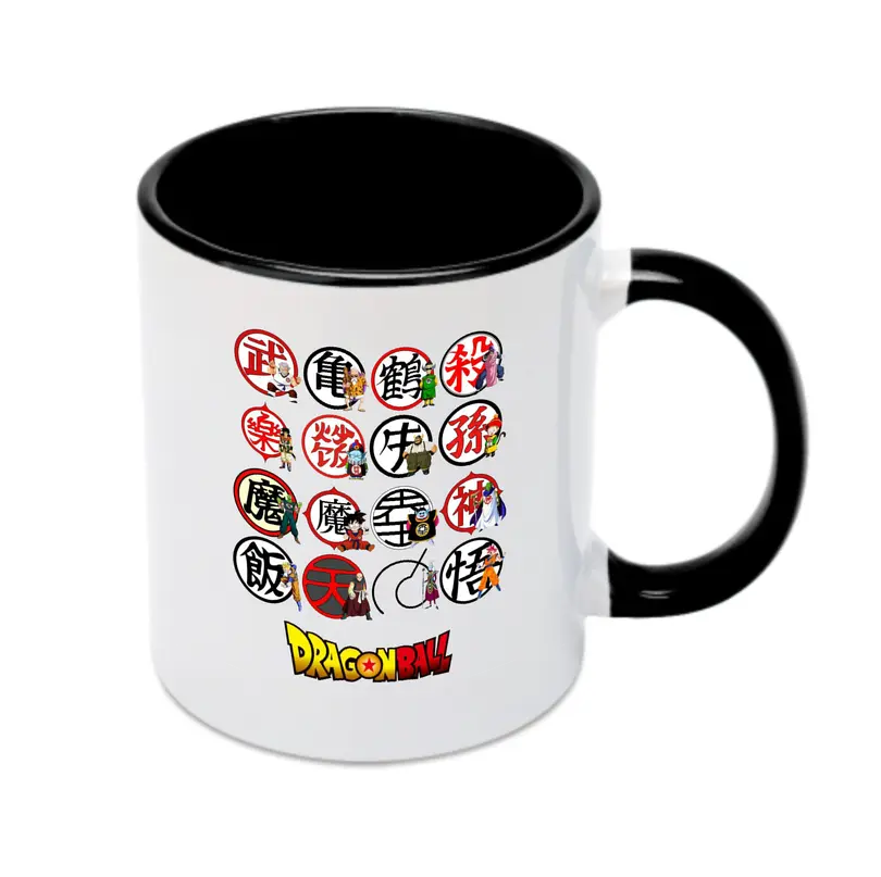 ドラゴンボールシンプルロゴ - カラフルマグカップ ・ 陶器 ・ 熱転写プリント ・ 鮮やかデザイン ・ 耐久性 高品質 ・ コーヒー お茶 ギフト用