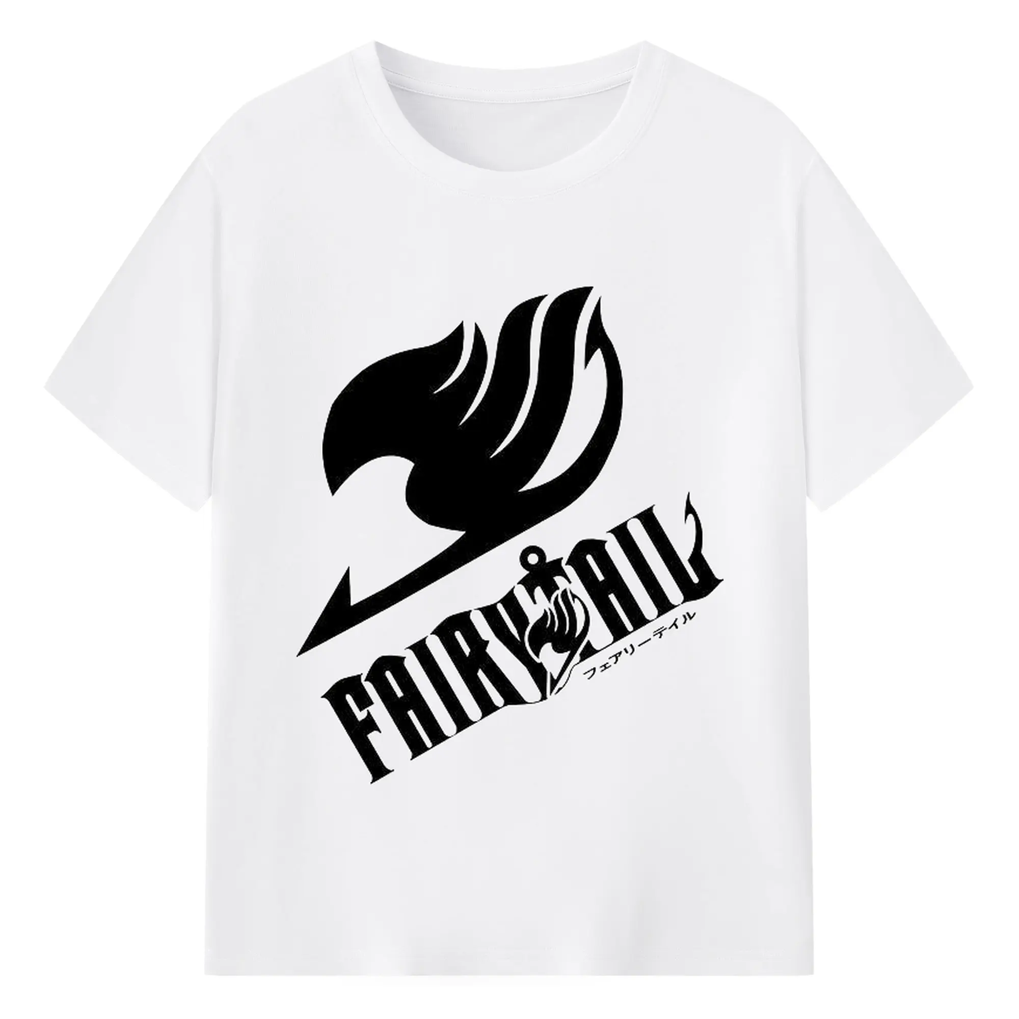 限定 フェアリーテイルシンプルロゴ - 綿100％ 半袖Tシャツ ・ フロントプリント ・ 快適 通気性 ・ 日常使い 散歩 スポーツ用