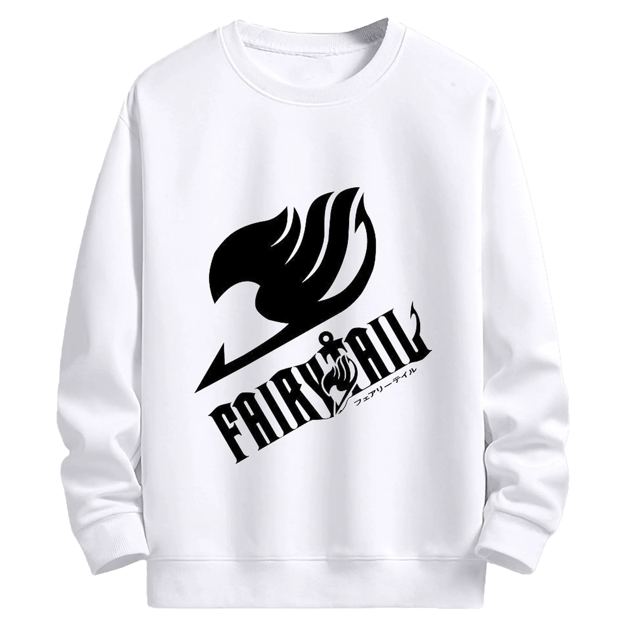 限定 フェアリーテイルシンプルロゴ - 高品質 クルーネック スウェット ・ コットン59％ ポリエステル41％ ・ ユニセックス 長袖 トレーナー ・ カジュアル デイリー スポーツ 散歩用