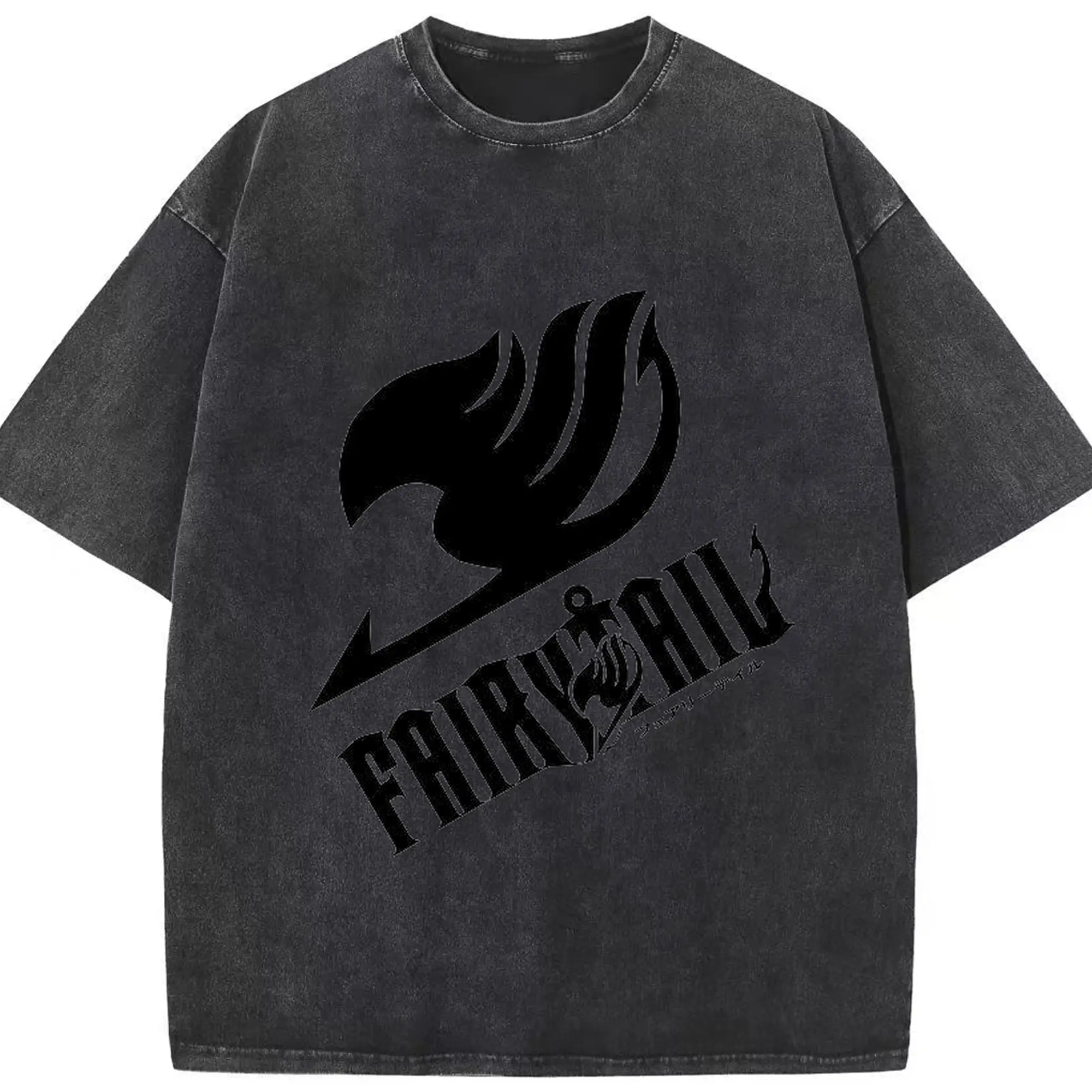 限定 フェアリーテイルシンプルロゴ - 綿100％ ヴィンテージ風 半袖Tシャツ ・ フロントプリント ・ 柔らか肌触り ・ 通気性 快適 ・ スポーツ カジュアル 外出用