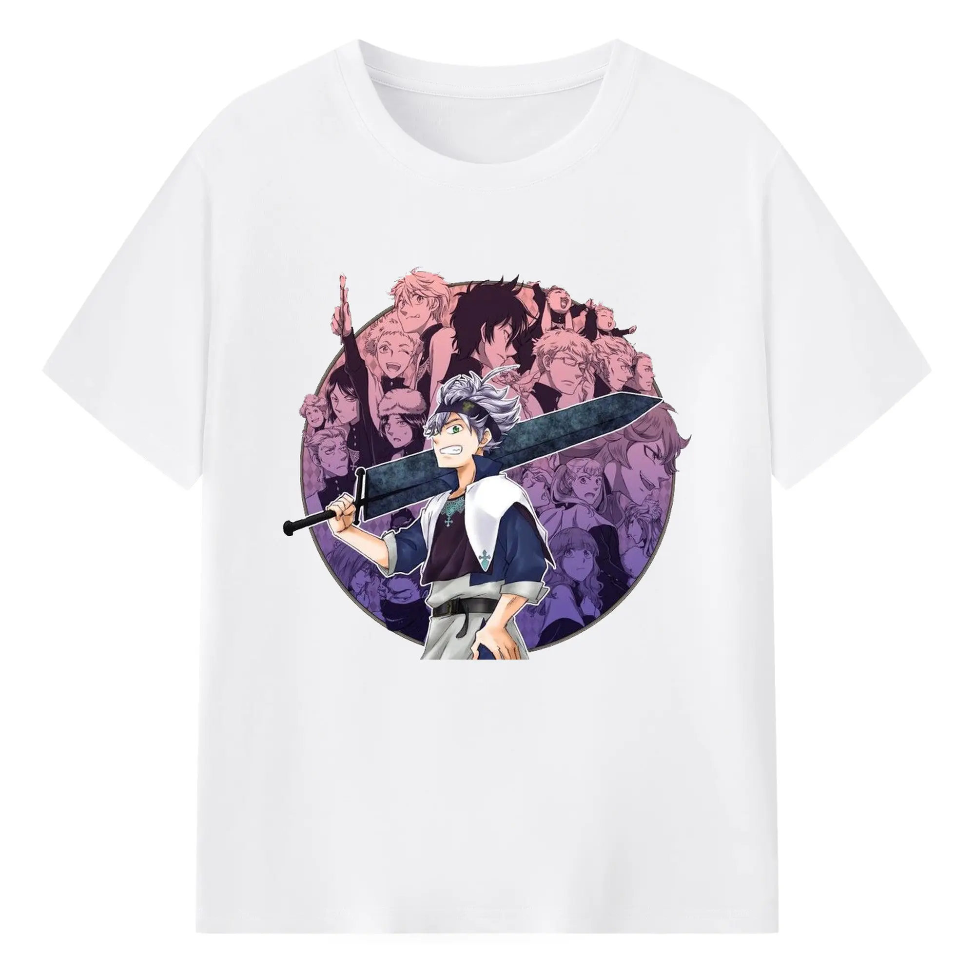 ブラッククローバー  アスタ - 綿100％ 半袖Tシャツ ・ フロントプリント ・ 快適 通気性 ・ 日常使い 散歩 スポーツ用