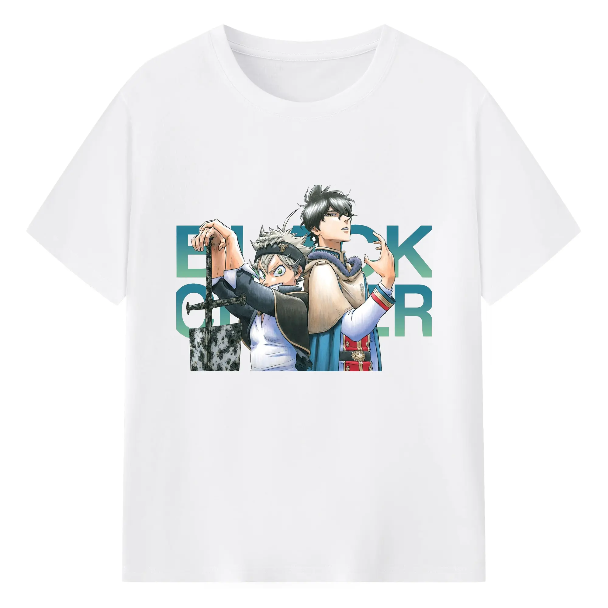 ブラッククローバー　 - 綿100％ 半袖Tシャツ ・ フロントプリント ・ 快適 通気性 ・ 日常使い 散歩 スポーツ用