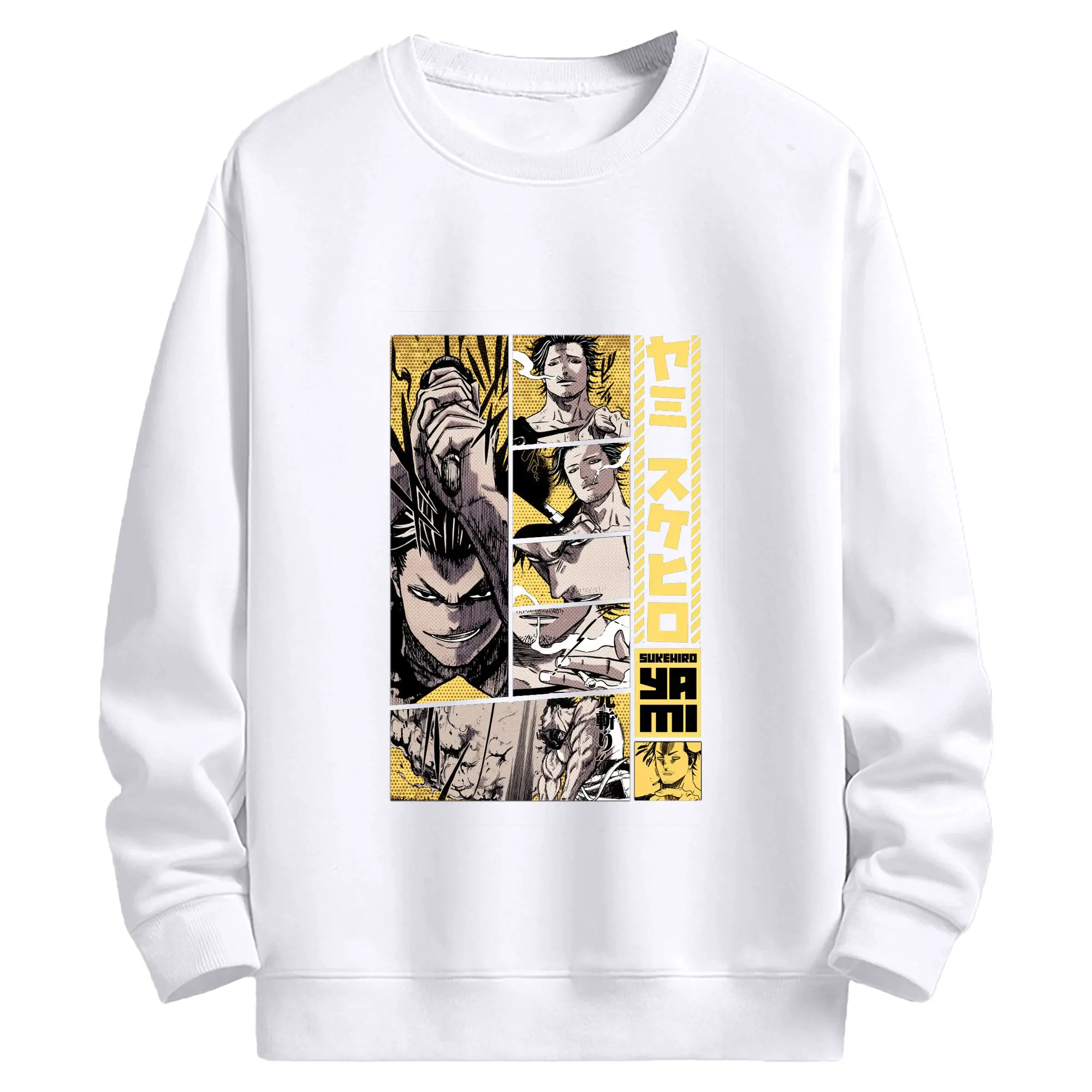 ブラッククローバー - 高品質 クルーネック スウェット ・ コットン59％ ポリエステル41％ ・ ユニセックス 長袖 トレーナー ・ カジュアル デイリー スポーツ 散歩用