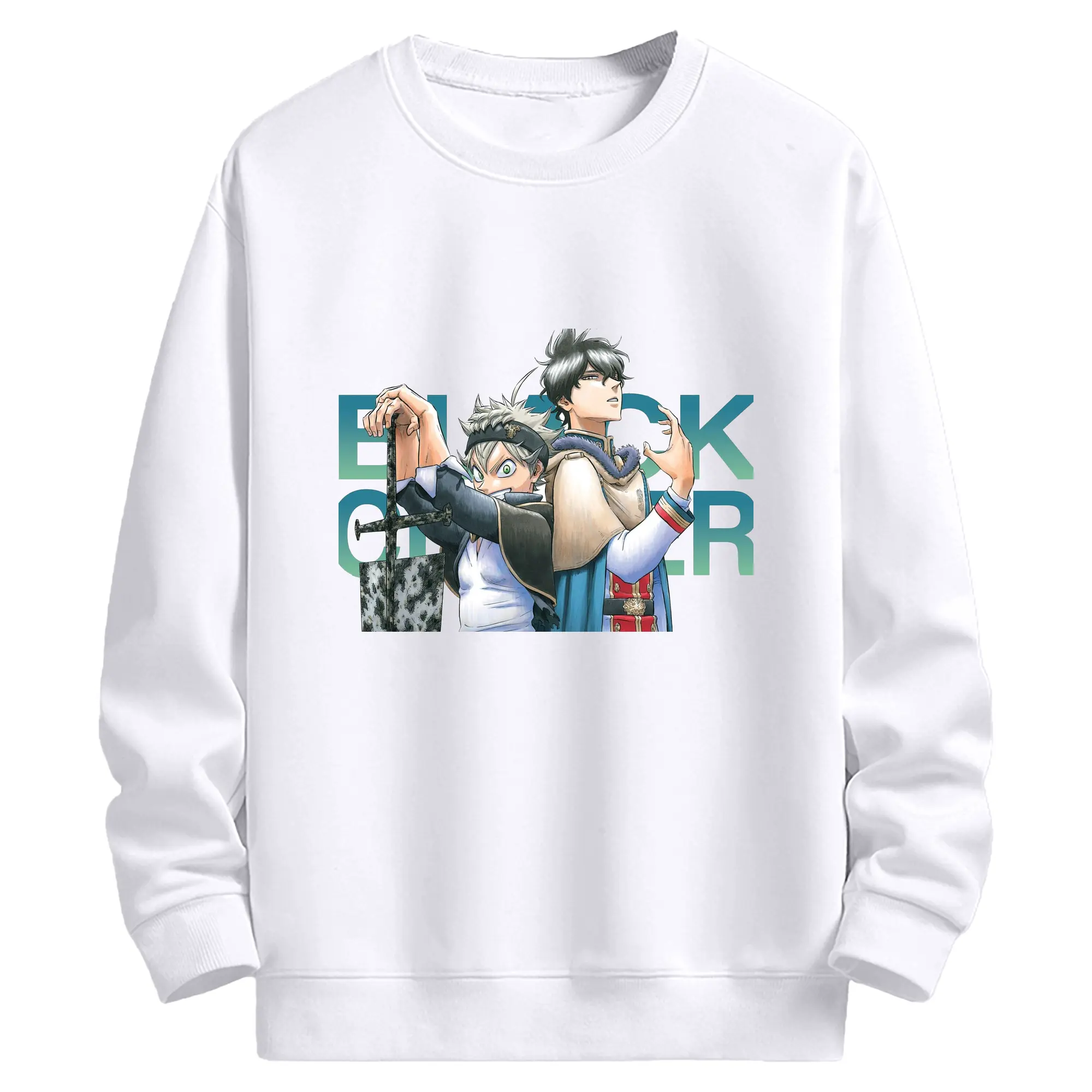 ブラッククローバー　 - 高品質 クルーネック スウェット ・ コットン59％ ポリエステル41％ ・ ユニセックス 長袖 トレーナー ・ カジュアル デイリー スポーツ 散歩用