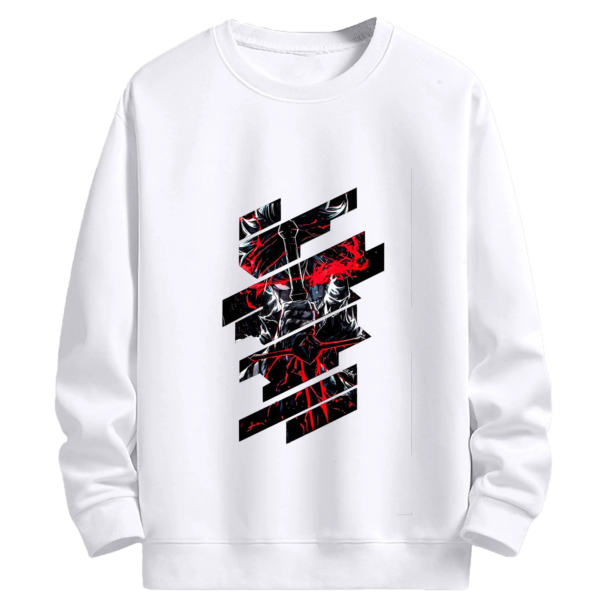 ブラッククローバー デーモンアスタ - 高品質 クルーネック スウェット ・ コットン59％ ポリエステル41％ ・ ユニセックス 長袖 トレーナー ・ カジュアル デイリー スポーツ 散歩用