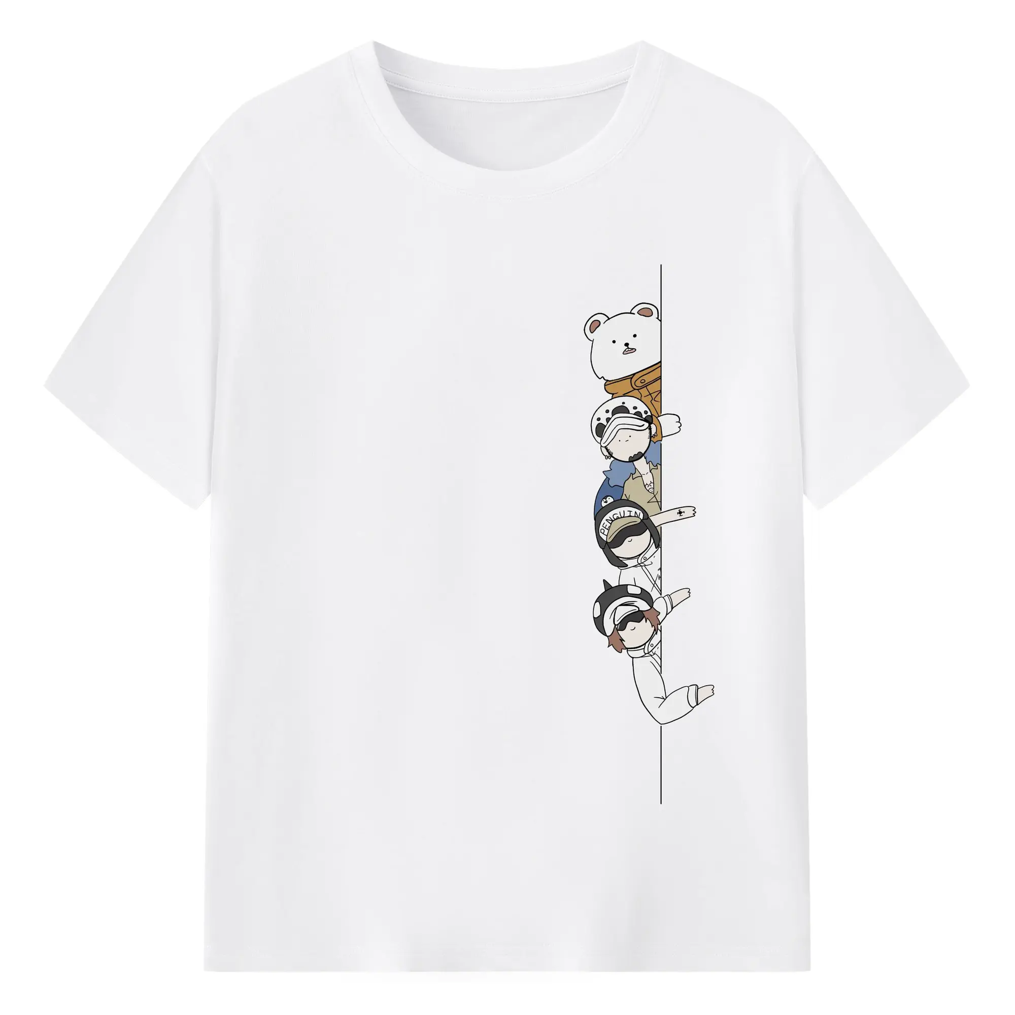 ワンピース - 綿100％ 半袖Tシャツ ・ フロントプリント ・ 快適 通気性 ・ 日常使い 散歩 スポーツ用