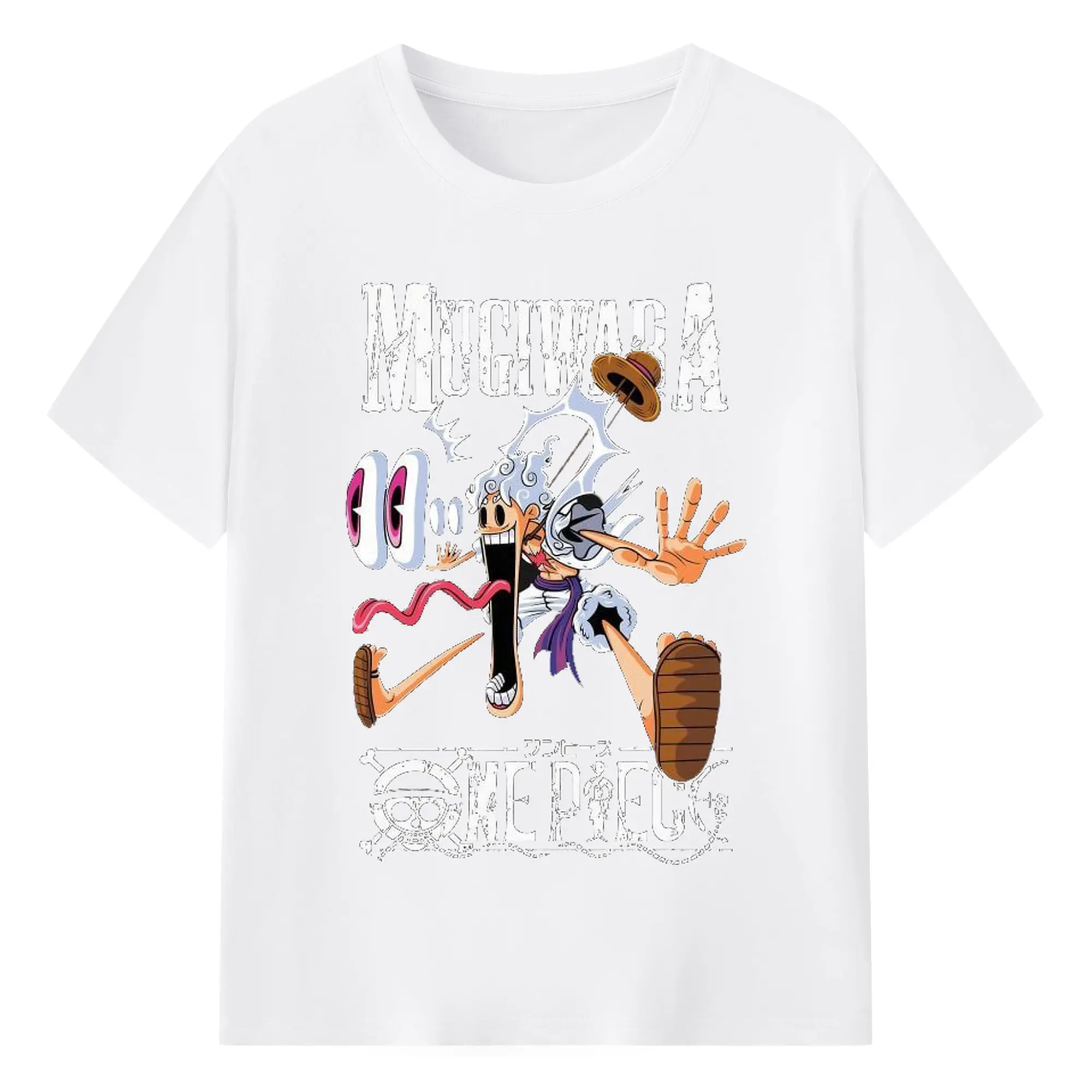 ワンピース - 綿100％ 半袖Tシャツ ・ フロントプリント ・ 快適 通気性 ・ 日常使い 散歩 スポーツ用