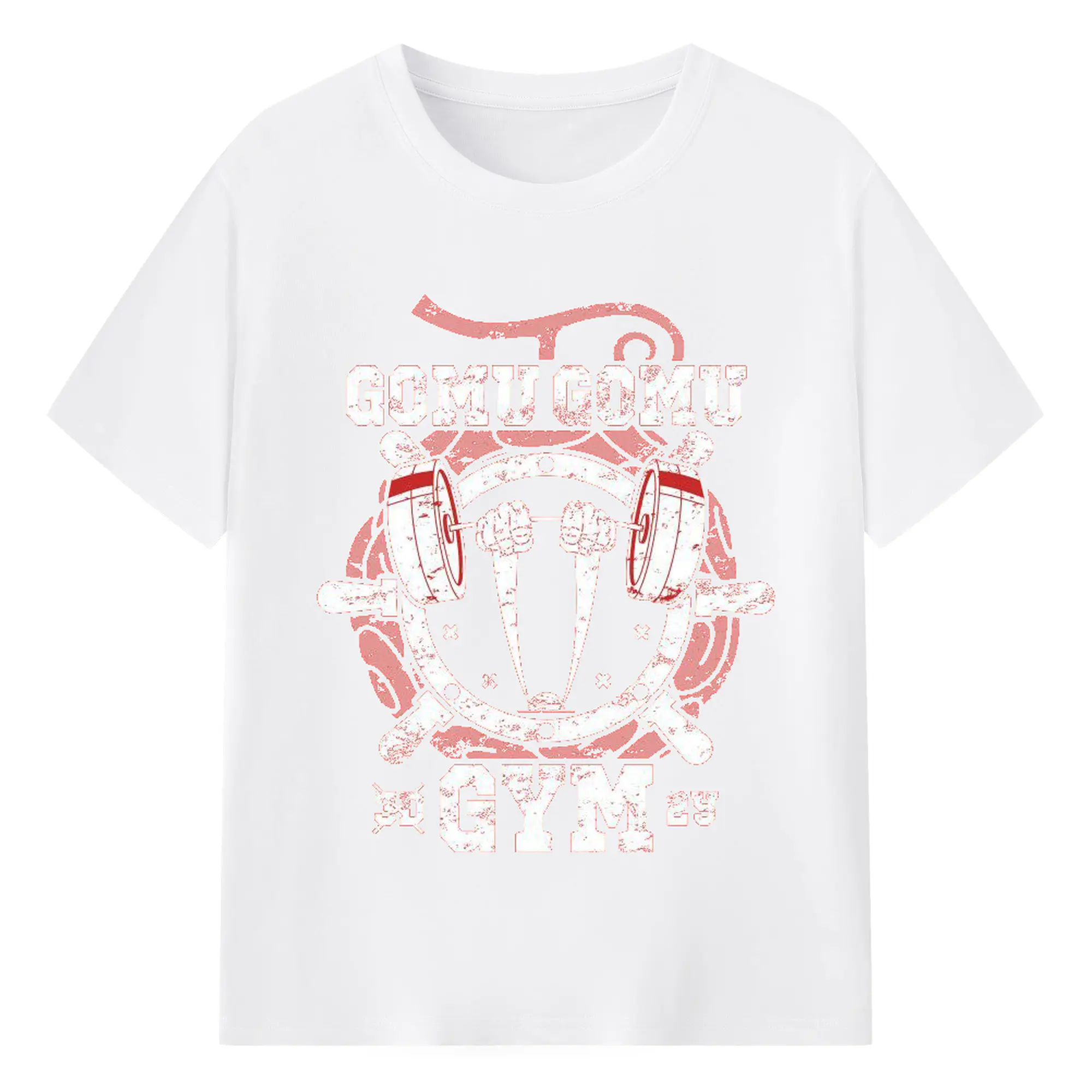 ワンピース - 綿100％ 半袖Tシャツ ・ フロントプリント ・ 快適 通気性 ・ 日常使い 散歩 スポーツ用