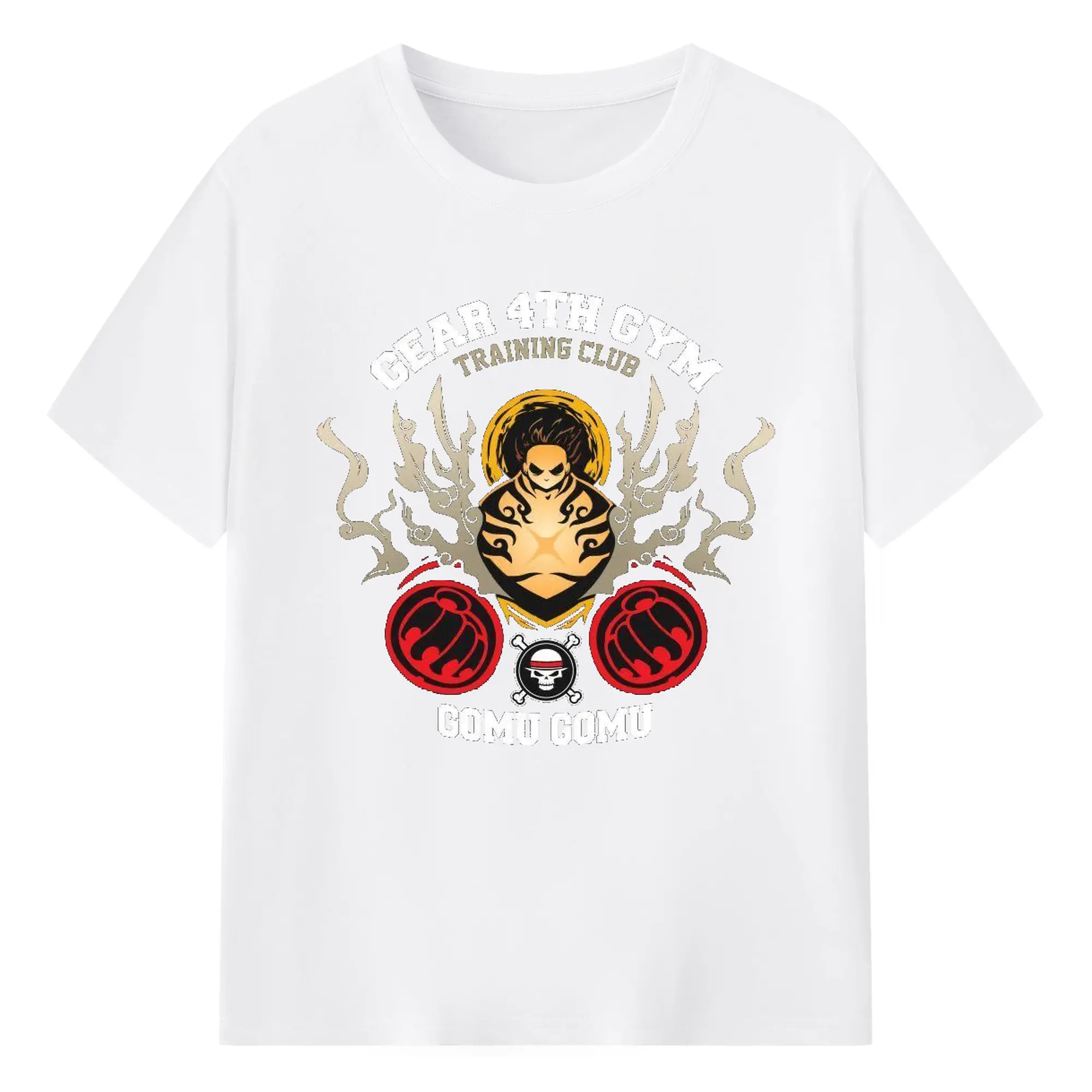 ワンピース - 綿100％ 半袖Tシャツ ・ フロントプリント ・ 快適 通気性 ・ 日常使い 散歩 スポーツ用