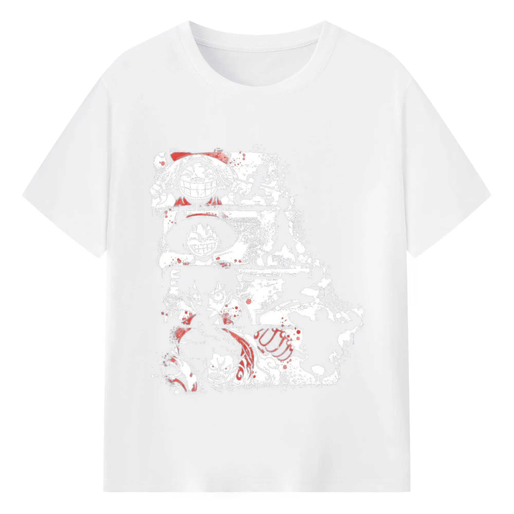 ワンピース - 綿100％ 半袖Tシャツ ・ フロントプリント ・ 快適 通気性 ・ 日常使い 散歩 スポーツ用