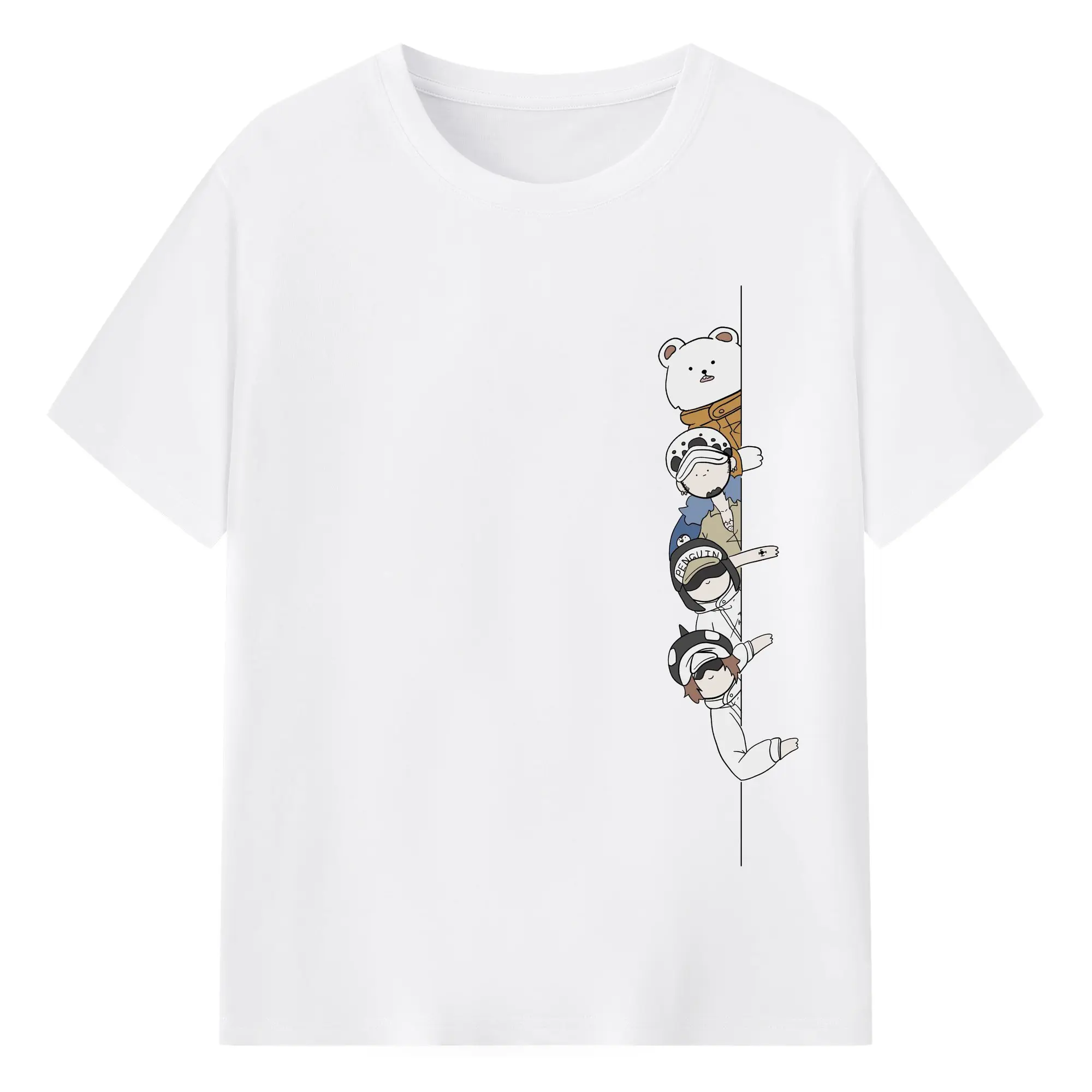 ワンピース - 綿100％ 半袖Tシャツ ・ フロントプリント ・ 快適 通気性 ・ 日常使い 散歩 スポーツ用