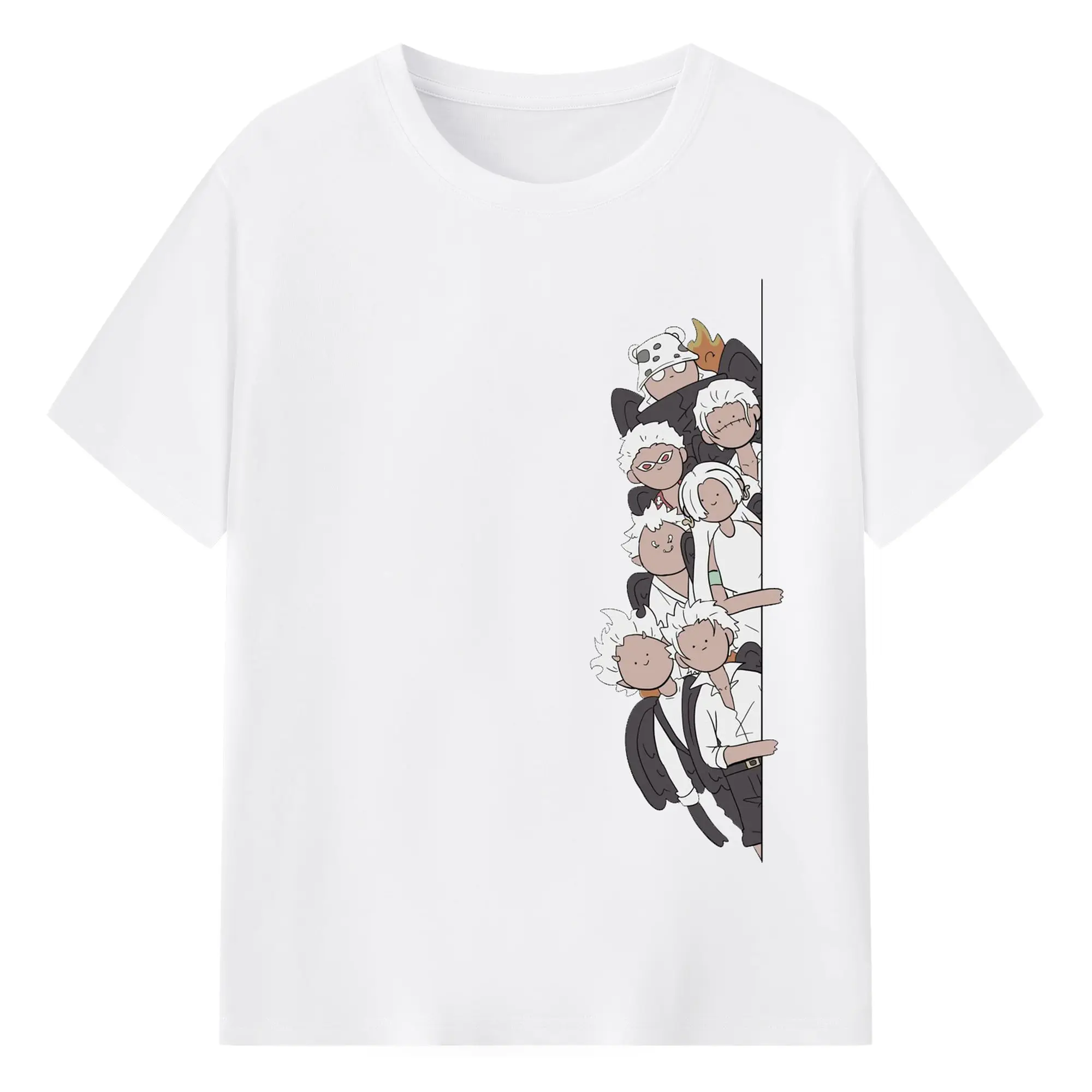 ワンピース - 綿100％ 半袖Tシャツ ・ フロントプリント ・ 快適 通気性 ・ 日常使い 散歩 スポーツ用