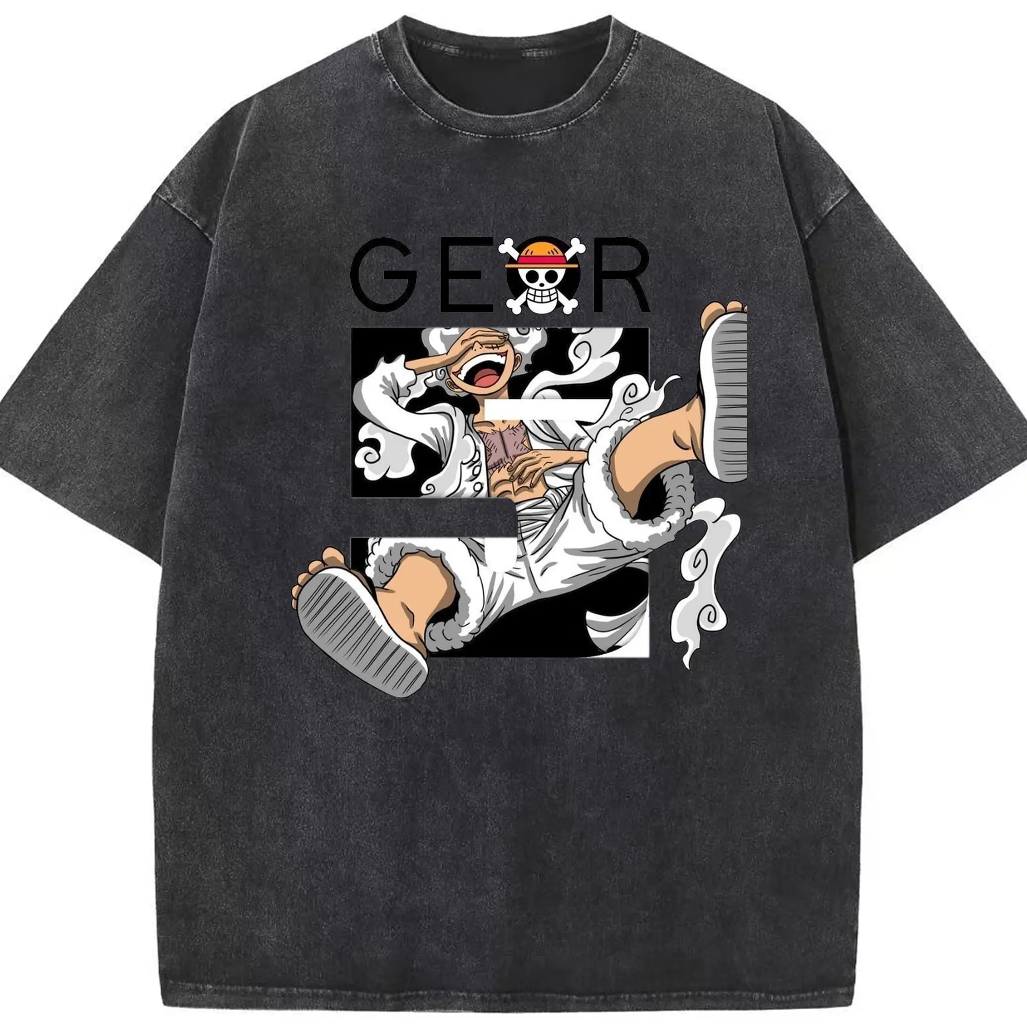 ワンピース - 綿100％ ヴィンテージ風 半袖Tシャツ ・ フロントプリント ・ 柔らか肌触り ・ 通気性 快適 ・ スポーツ カジュアル 外出用