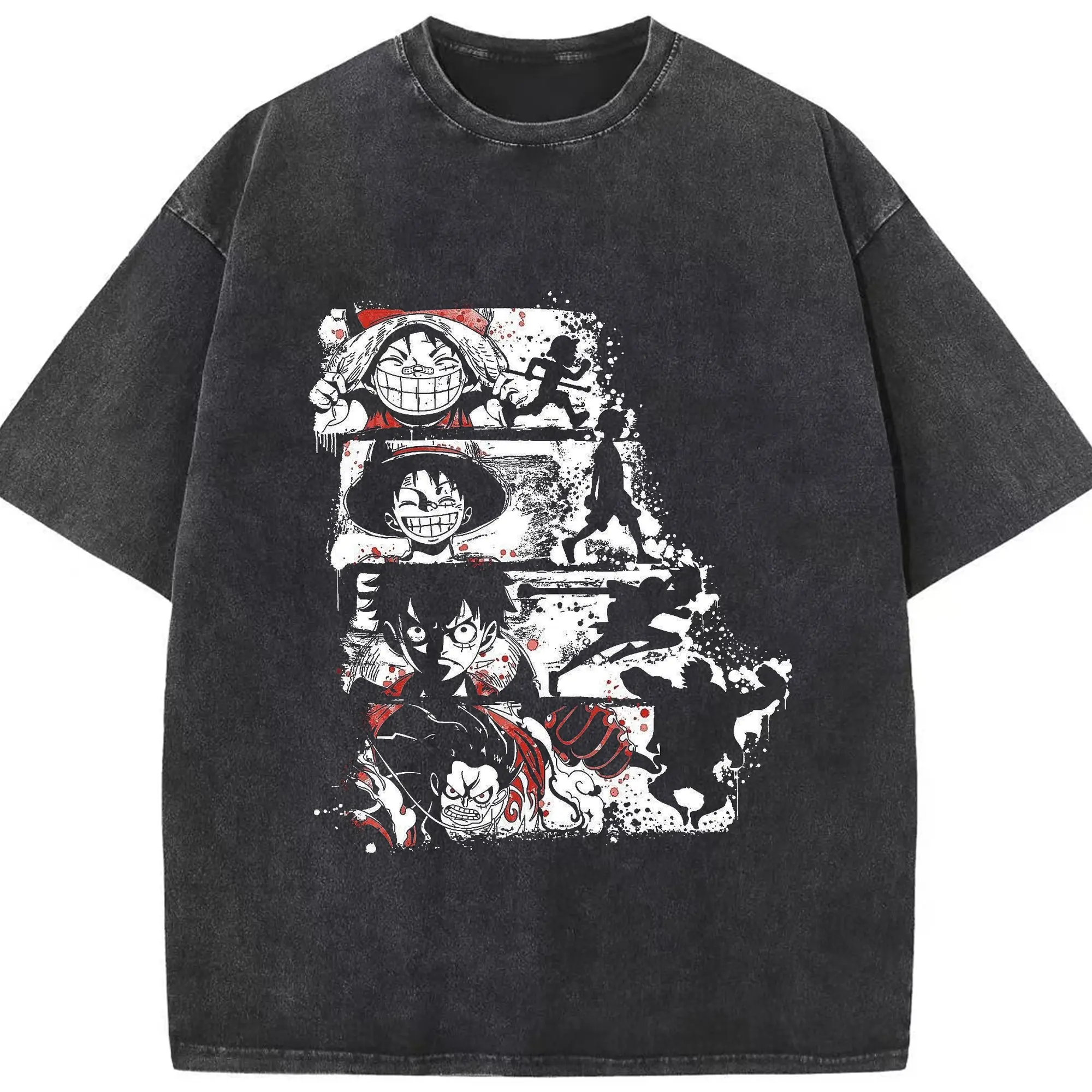 ワンピース - 綿100％ ヴィンテージ風 半袖Tシャツ ・ フロントプリント ・ 柔らか肌触り ・ 通気性 快適 ・ スポーツ カジュアル 外出用