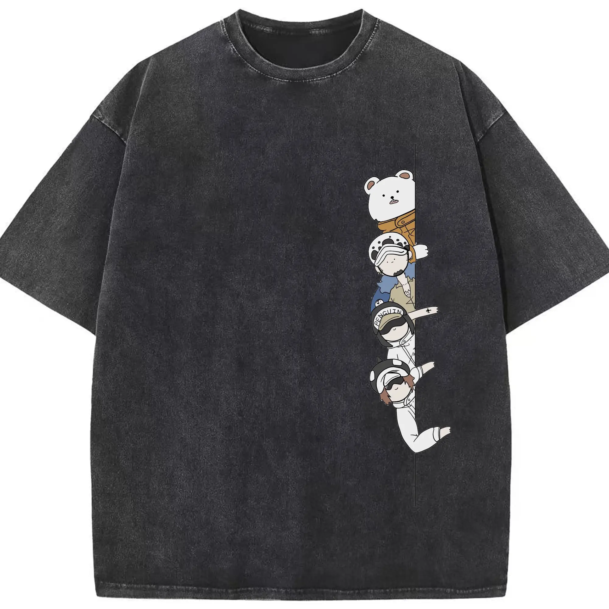 ワンピース - 綿100％ ヴィンテージ風 半袖Tシャツ ・ フロントプリント ・ 柔らか肌触り ・ 通気性 快適 ・ スポーツ カジュアル 外出用