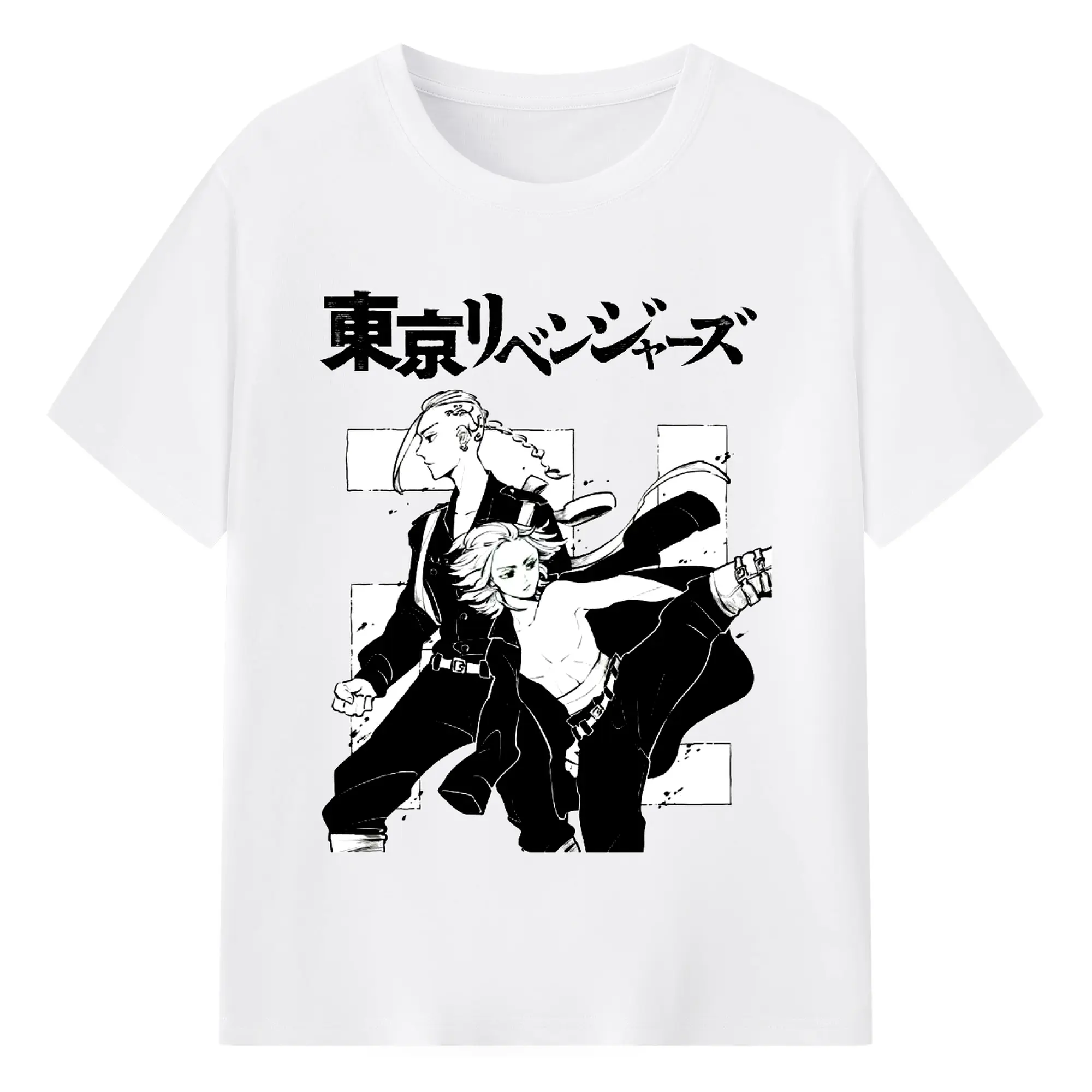 東京卍リベンジャーズ 東リベ佐野万次郎 - 綿100％ 半袖Tシャツ ・ フロントプリント ・ 快適 通気性 ・ 日常使い 散歩 スポーツ用