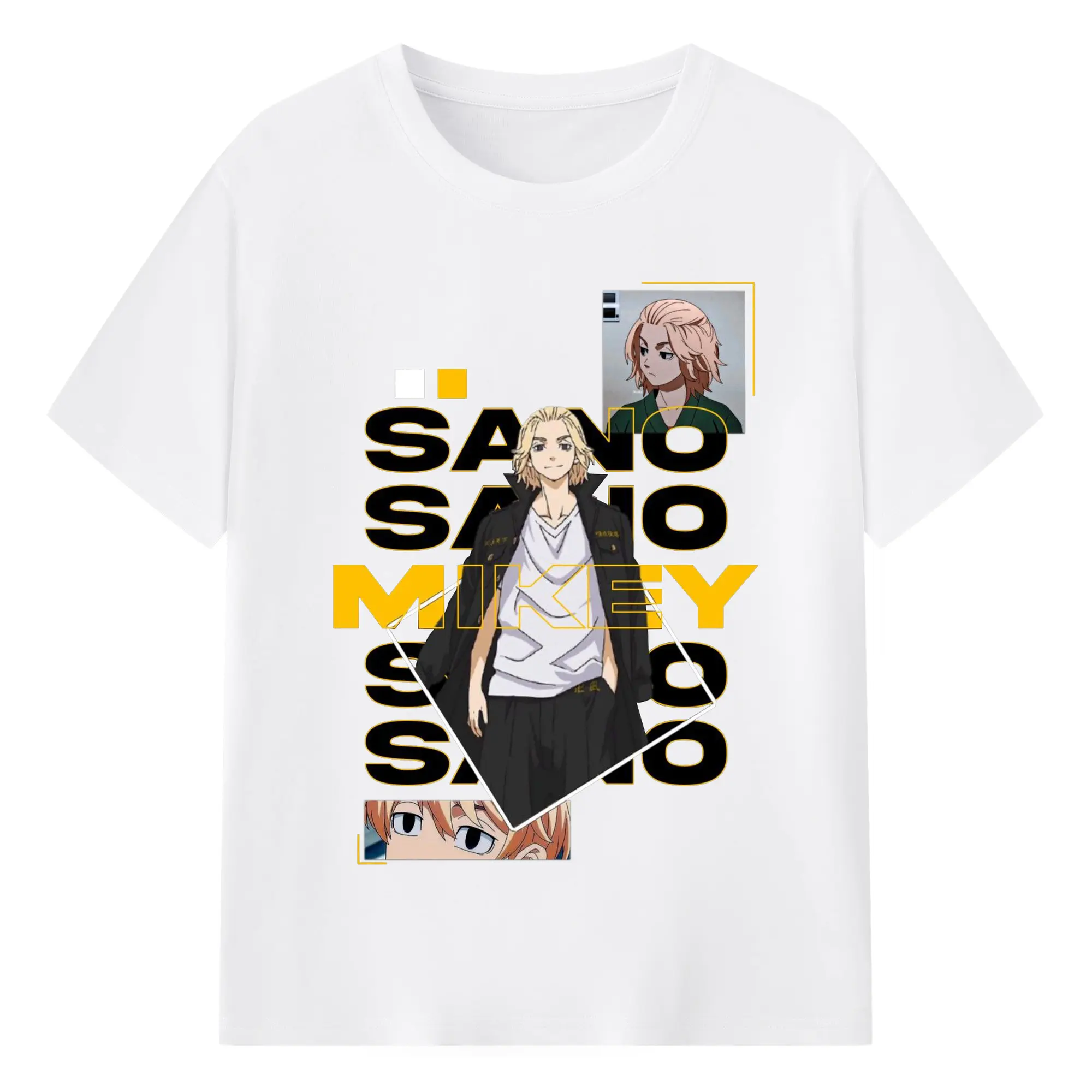 東京卍リベンジャーズ  東リベマイキー - 綿100％ 半袖Tシャツ ・ フロントプリント ・ 快適 通気性 ・ 日常使い 散歩 スポーツ用