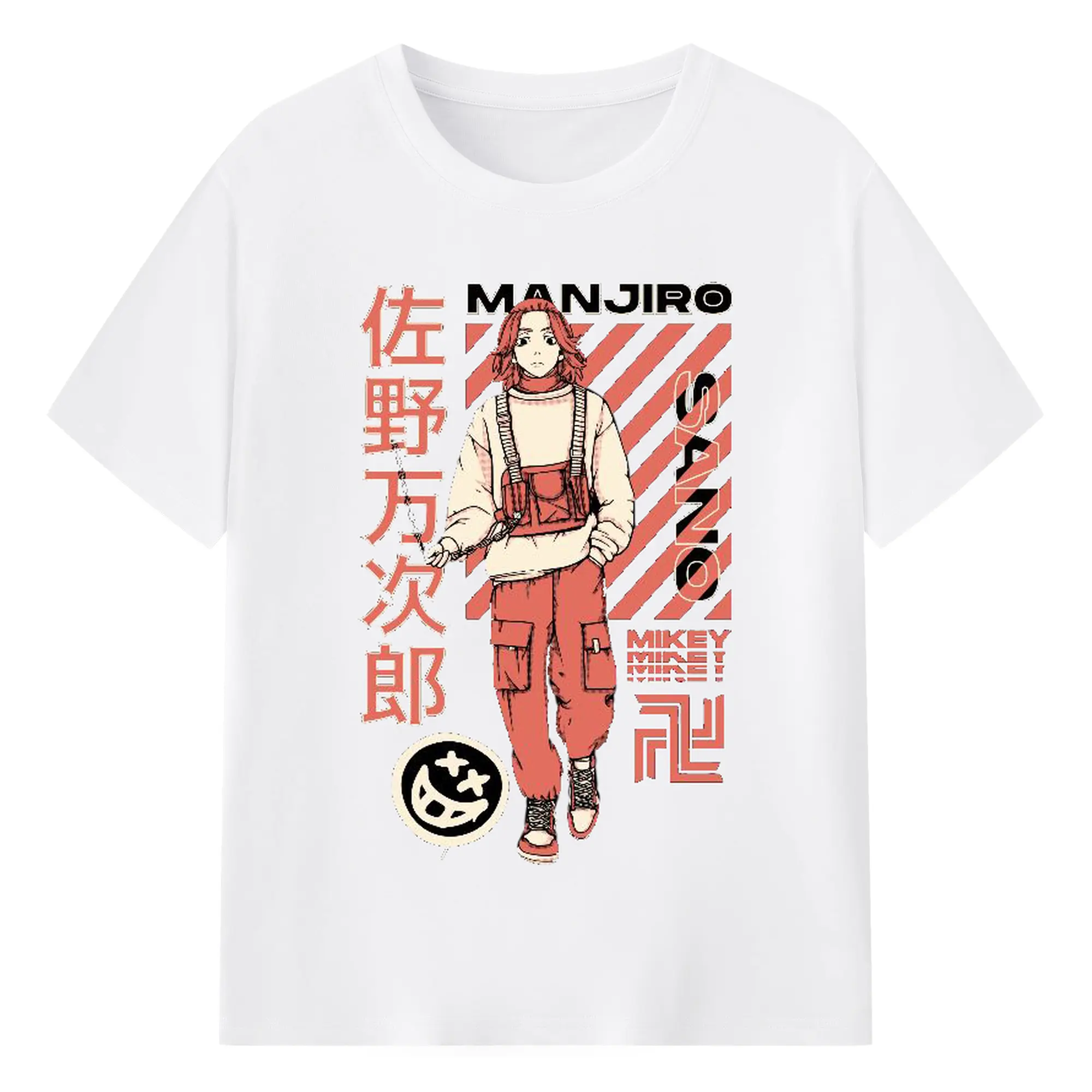 東京卍リベンジャーズ  東リベマイキー - 綿100％ 半袖Tシャツ ・ フロントプリント ・ 快適 通気性 ・ 日常使い 散歩 スポーツ用