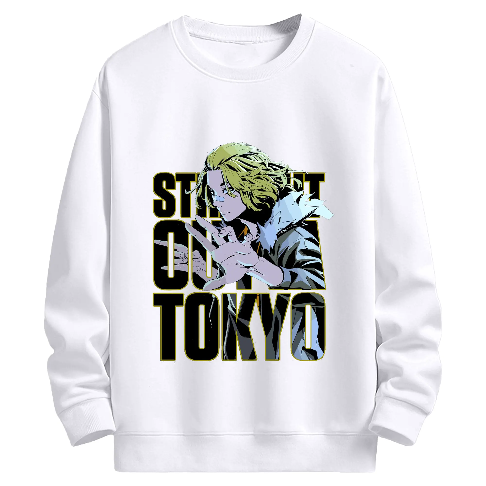 東京卍リベンジャーズ 東リベ佐野万次郎 - 高品質 クルーネック スウェット ・ コットン59％ ポリエステル41％ ・ ユニセックス 長袖 トレーナー ・ カジュアル デイリー スポーツ 散歩用