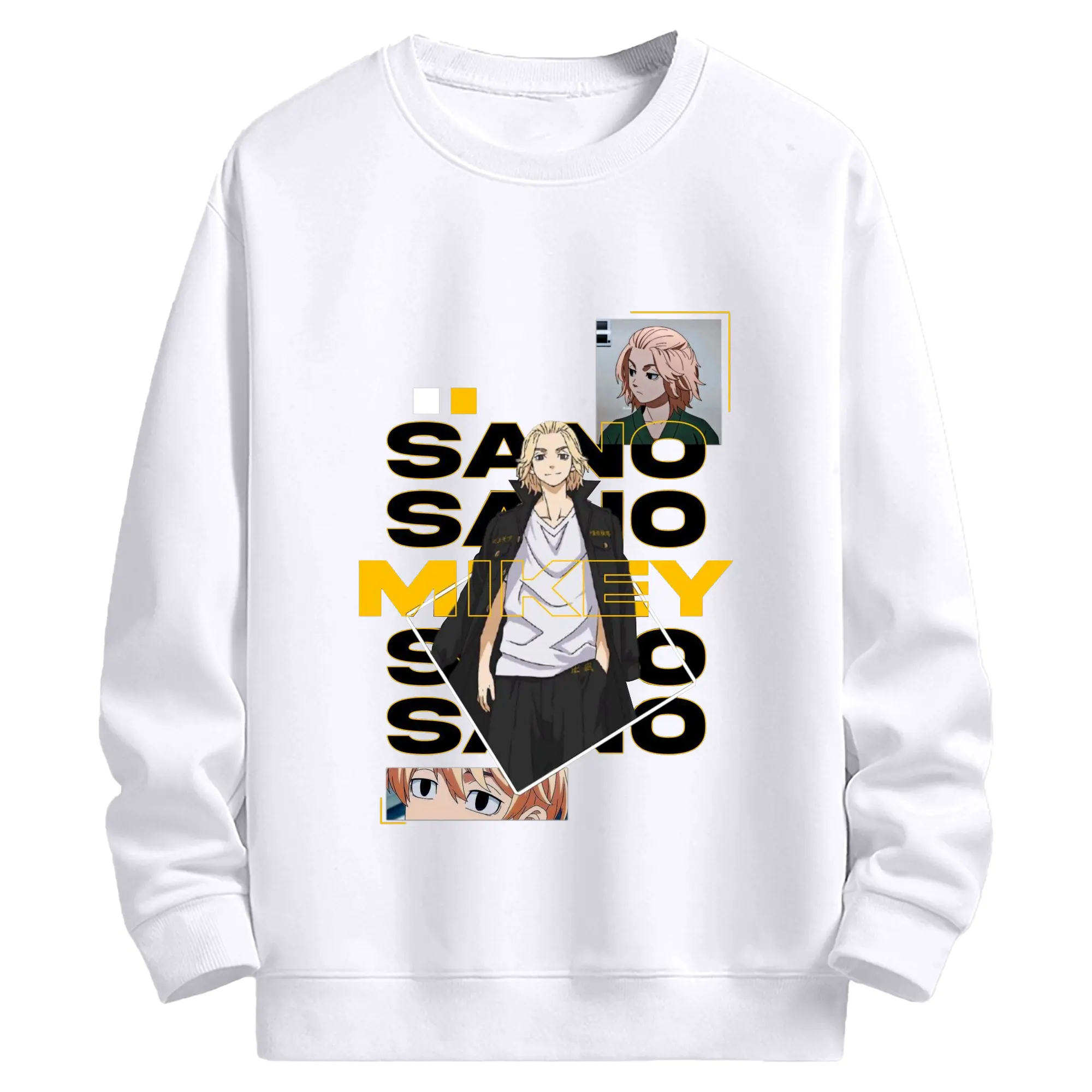 東京卍リベンジャーズ  東リベマイキー - 高品質 クルーネック スウェット ・ コットン59％ ポリエステル41％ ・ ユニセックス 長袖 トレーナー ・ カジュアル デイリー スポーツ 散歩用